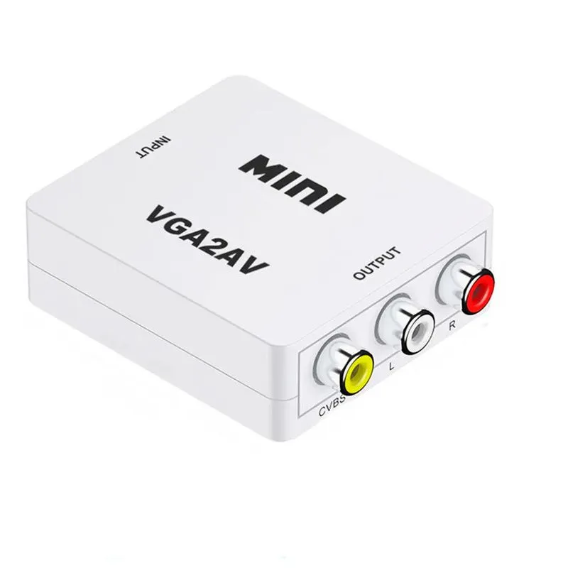 Adaptador Conversor VGA P/ RCA 1080p Full HD