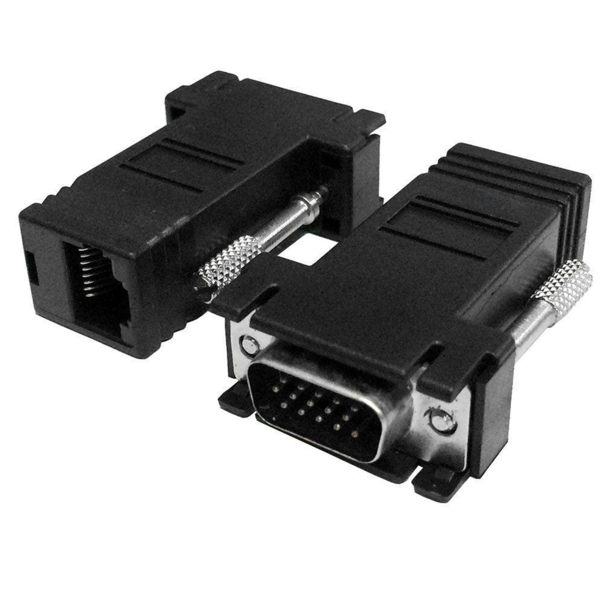 Adaptador Extensor Vídeo Vga x RJ45 Cabo Rede 30m 1080p - Imagem 3