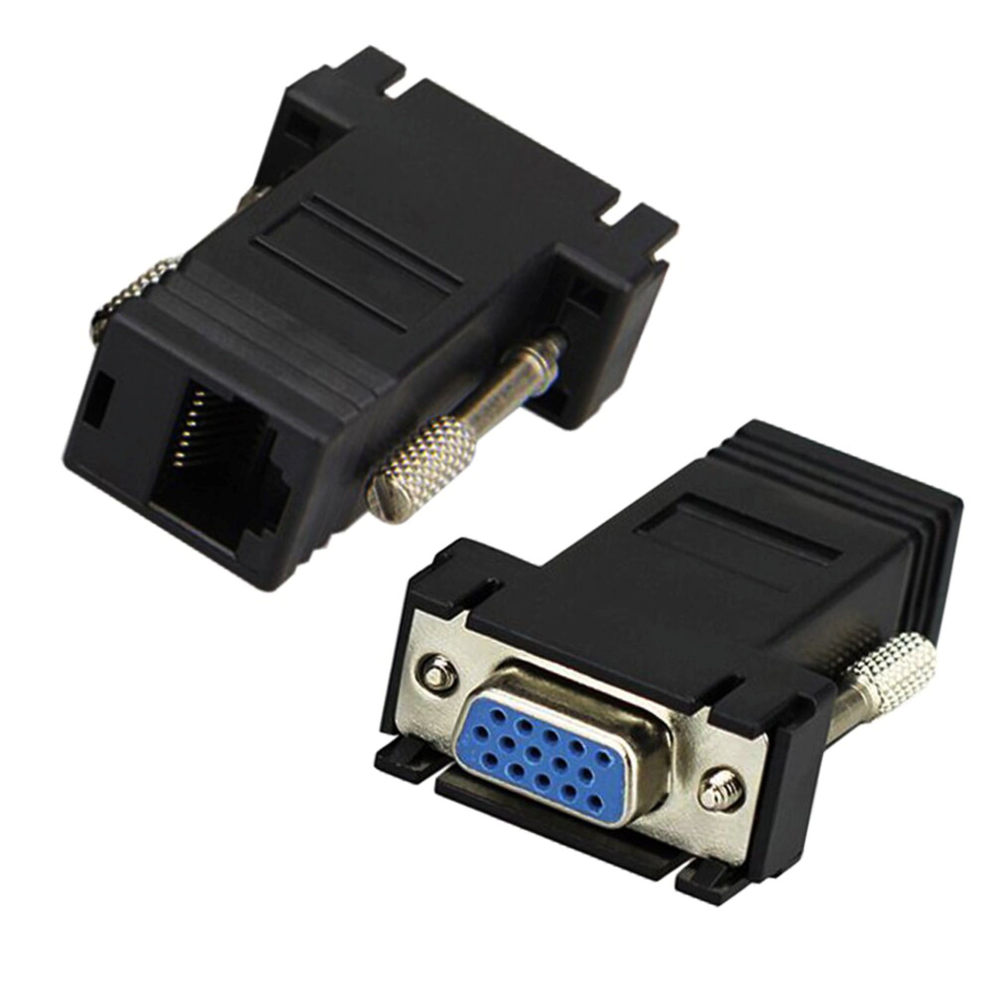 Adaptador Extensor Vídeo Vga x RJ45 Cabo Rede 30m 1080p - Imagem 4