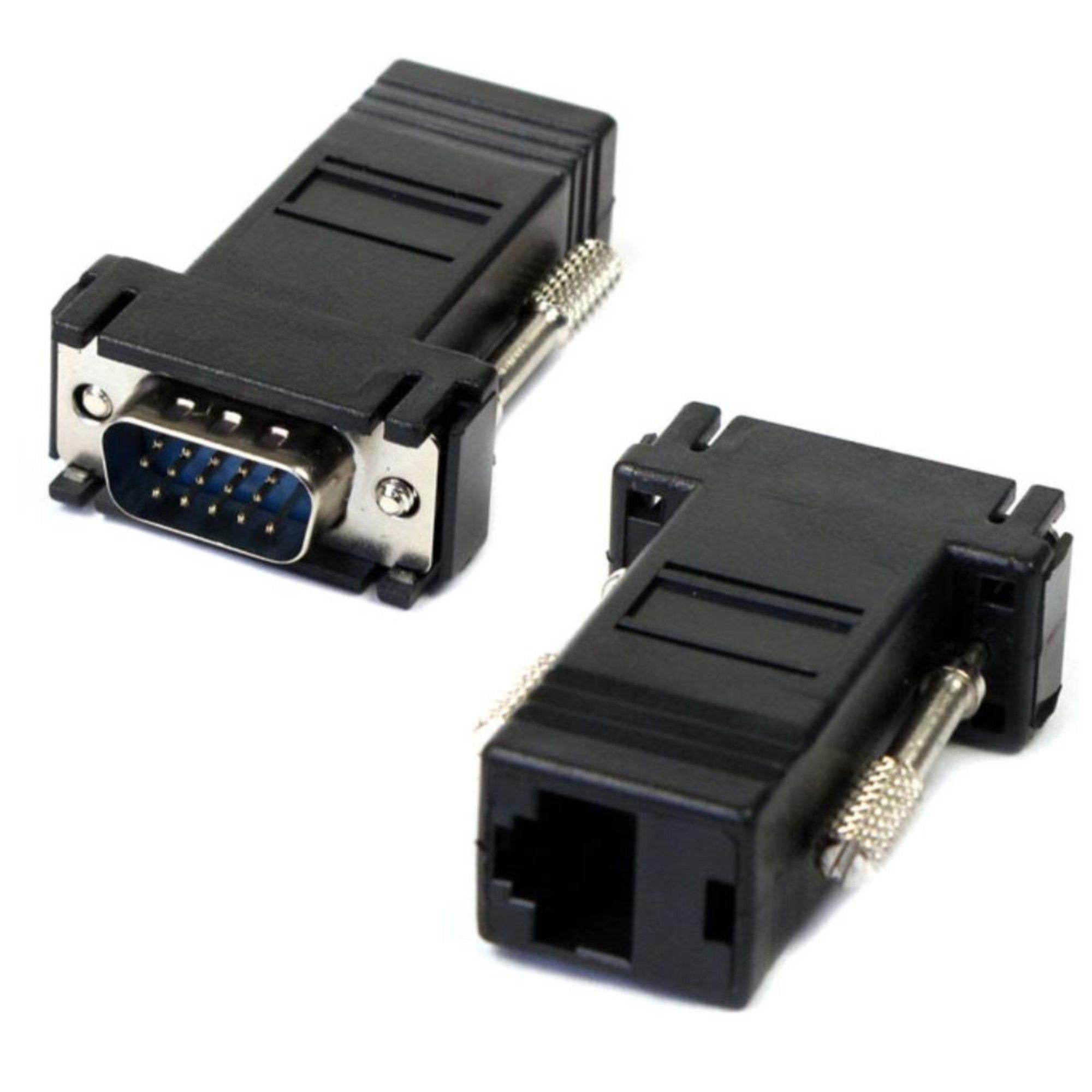 Adaptador Extensor Vídeo Vga x RJ45 Cabo Rede 30m 1080p - Imagem 5