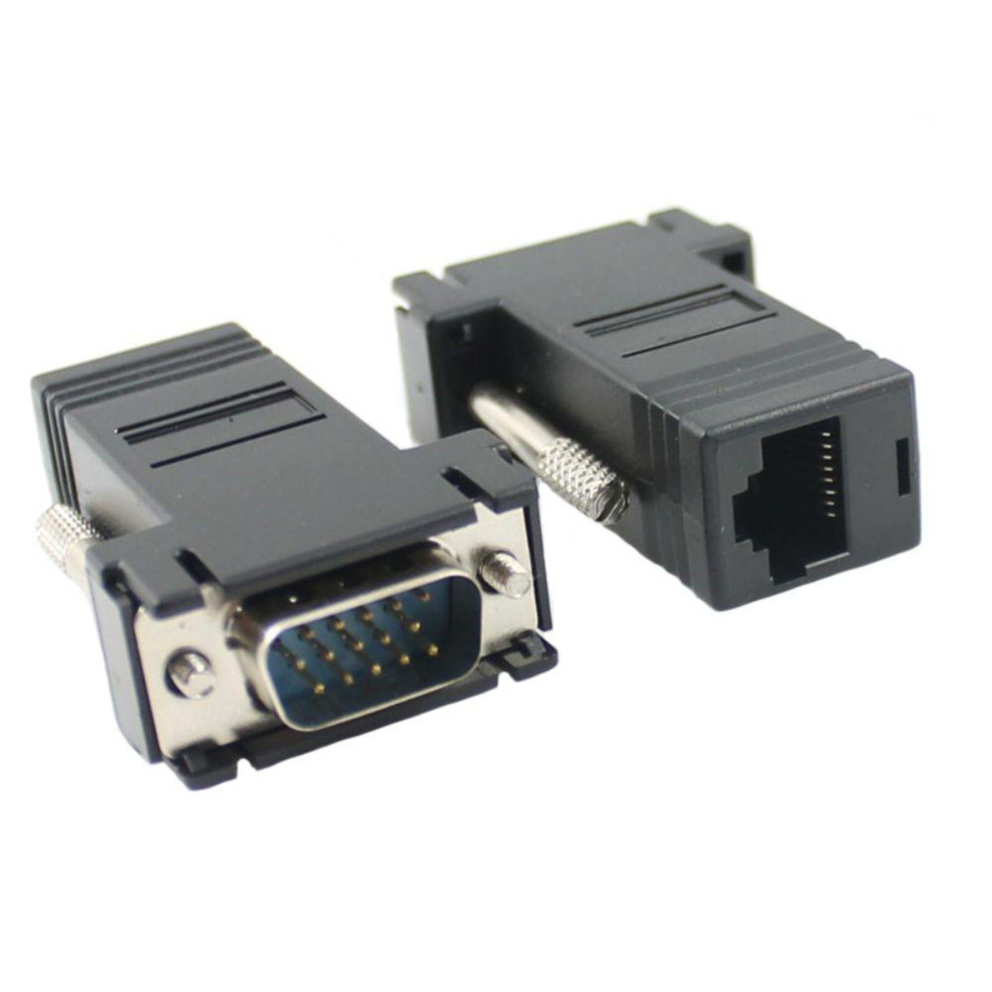 Adaptador Extensor Vídeo Vga x RJ45 Cabo Rede 30m 1080p - Imagem 6