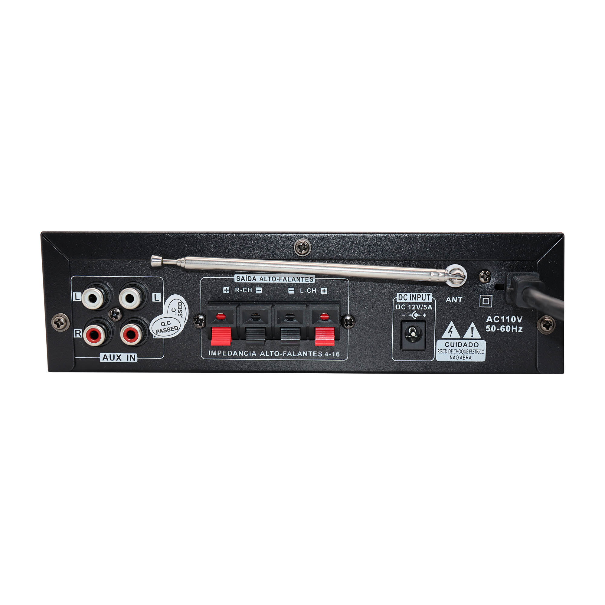 Amplificador de Áudio Receiver C/ Bluetooth USB Som Ambiente - Imagem 4