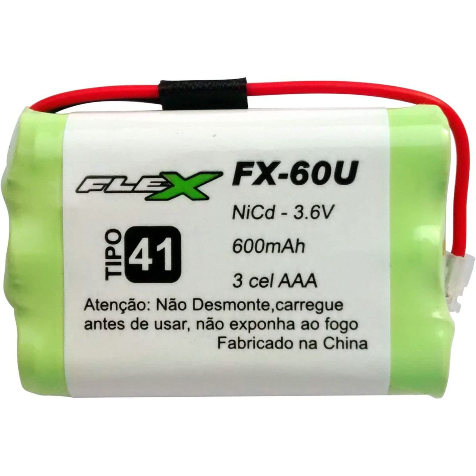Bateria Telefone Sem Fio Ni-Cd 2.4v 600mah Fx-60u - Imagem 2