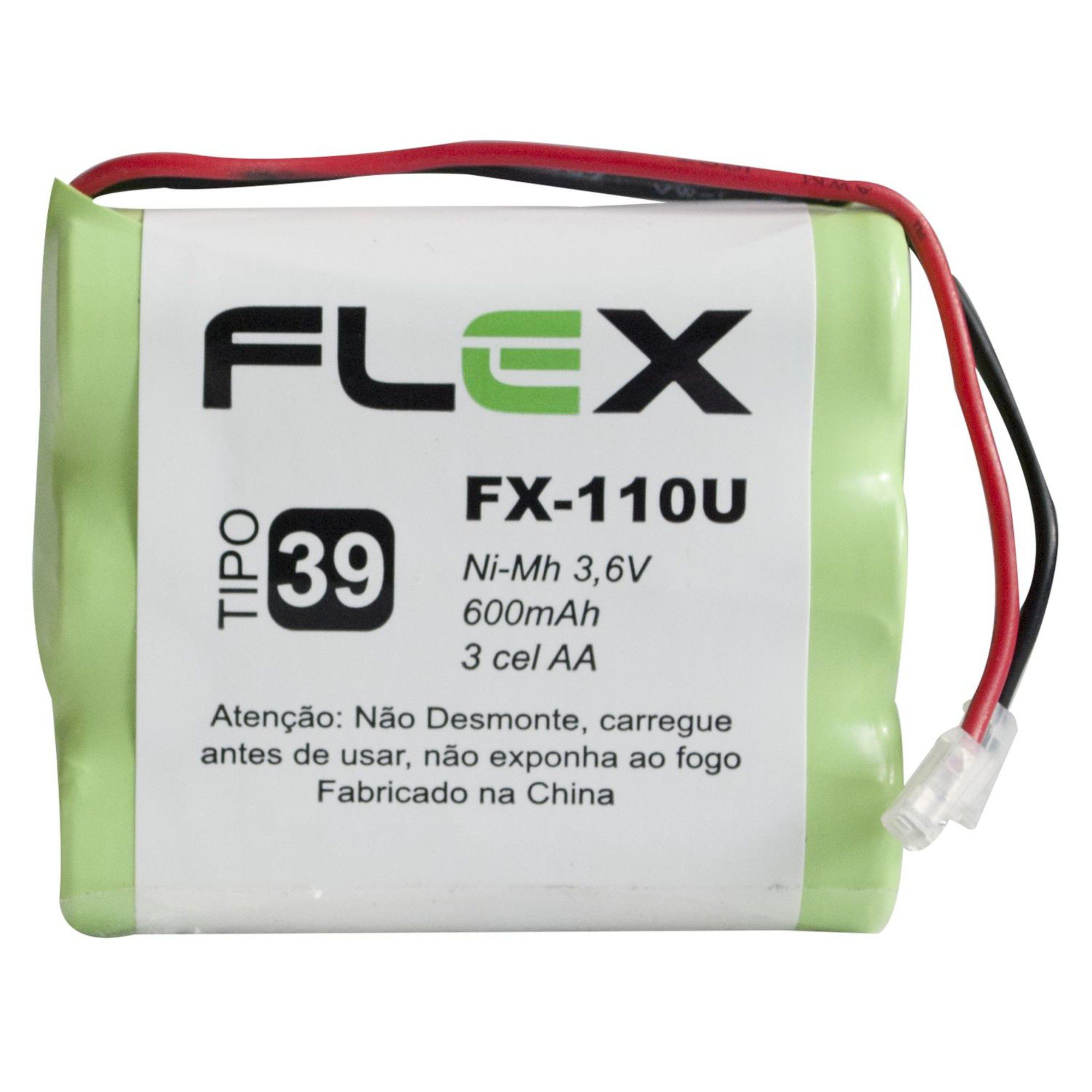 Bateria Telefone Sem Fio Ni-Cd 3.6v 600mah Fx-110u - Imagem 3