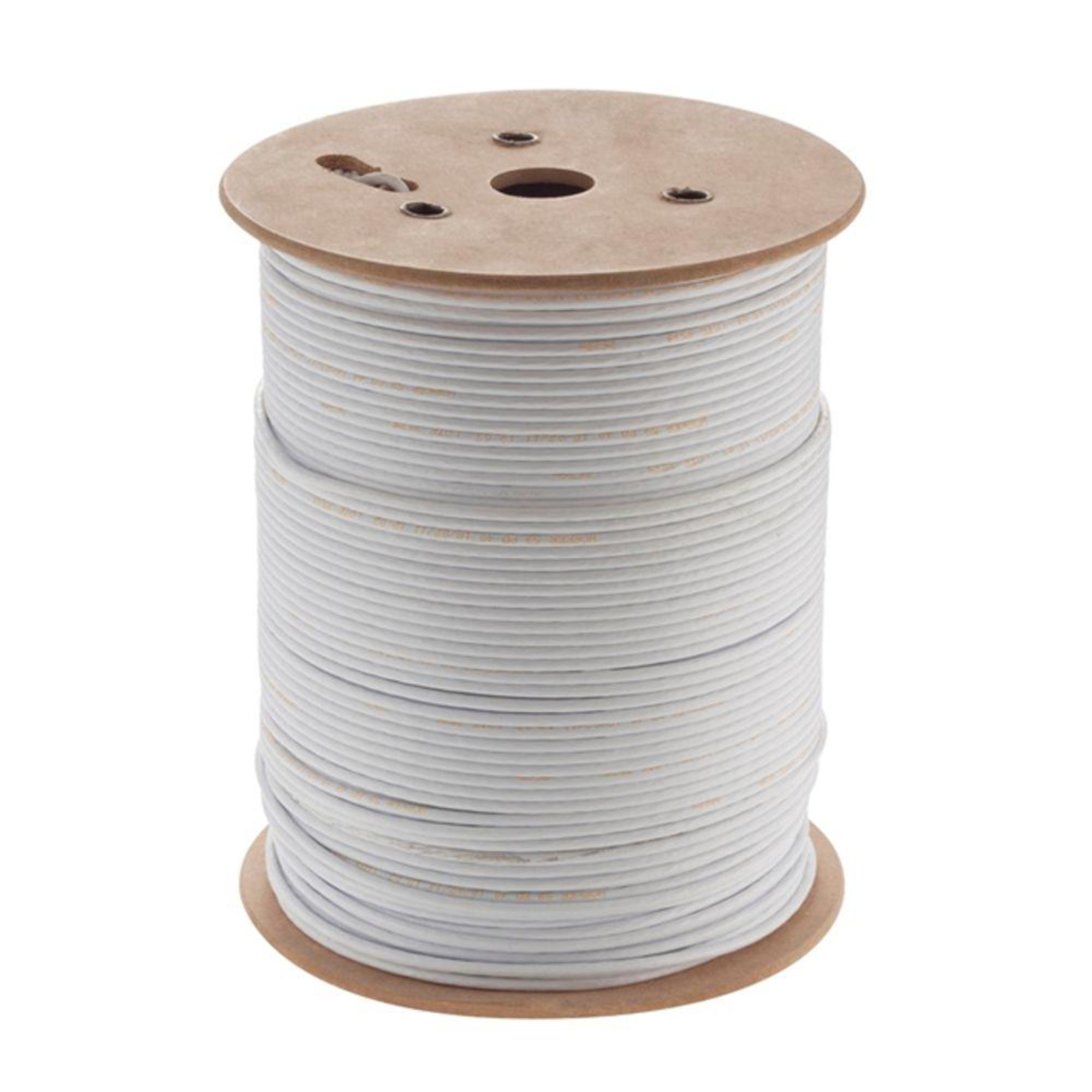 Bobina de Cabo Coaxial 4mm Bipolar C/ Alimentação Branco 500m