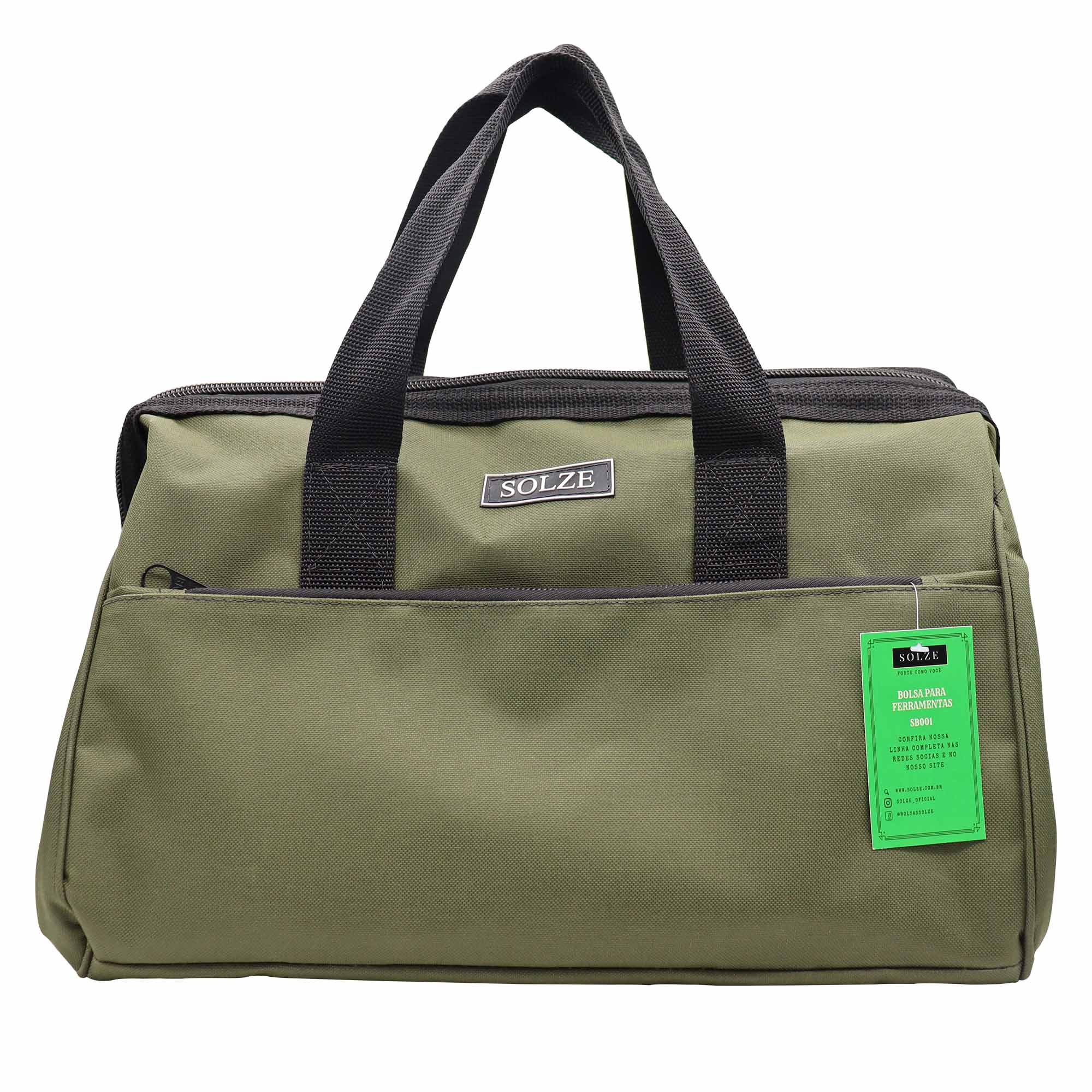 Bolsa Grande Para Ferramentas Reforçada 4 Bolsos Internos Solze