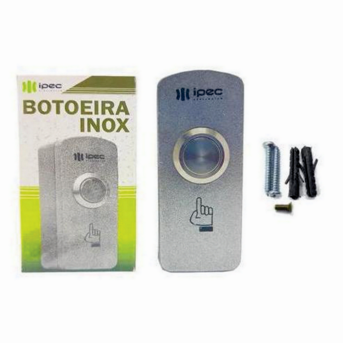 Botoeira Acionador P/ Fechadura Eletromagnetica Elétrica Em Inox IPEC - Imagem 4