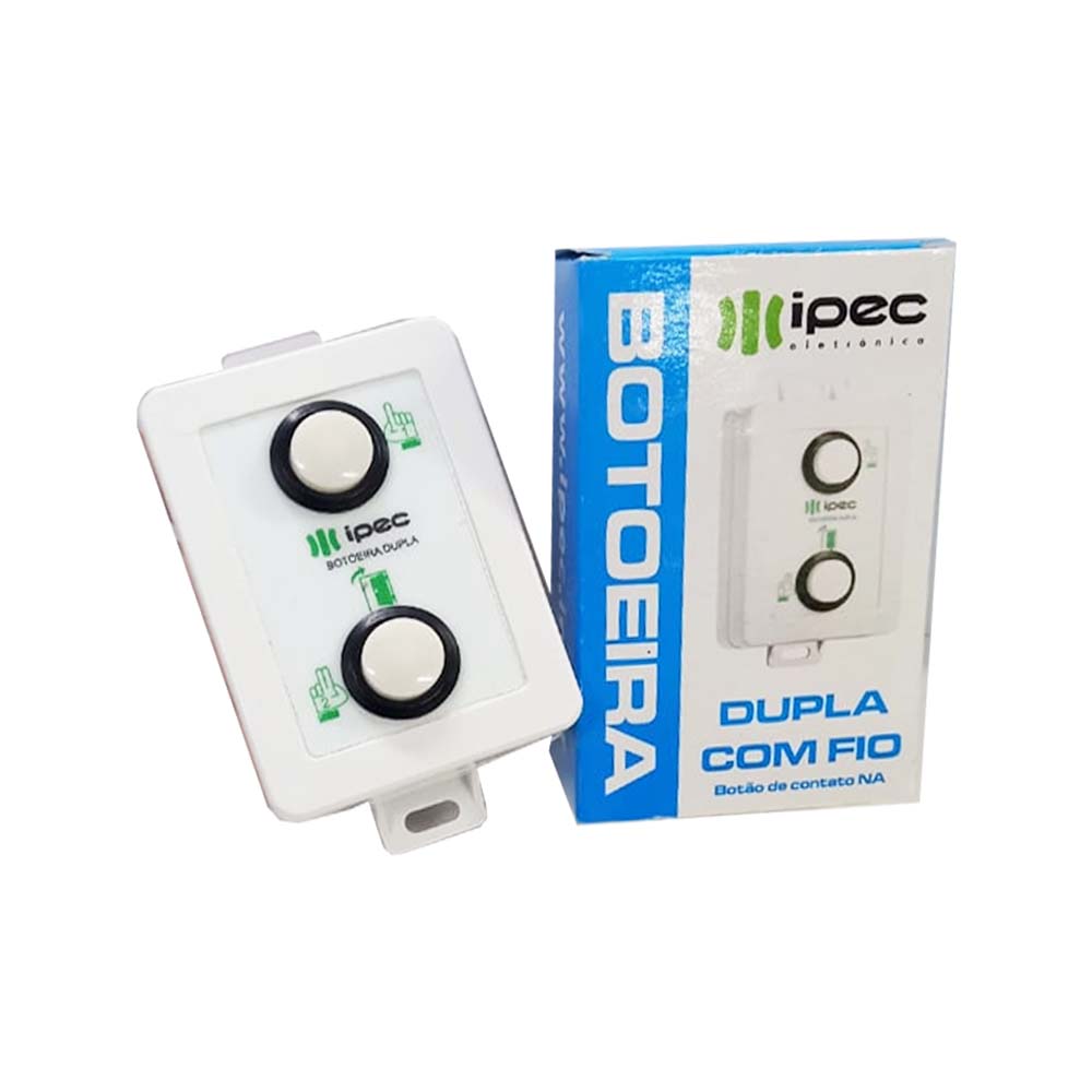 Botoeira Dupla C/ fio P/ Fechadura e Portão IPEC - Imagem 4