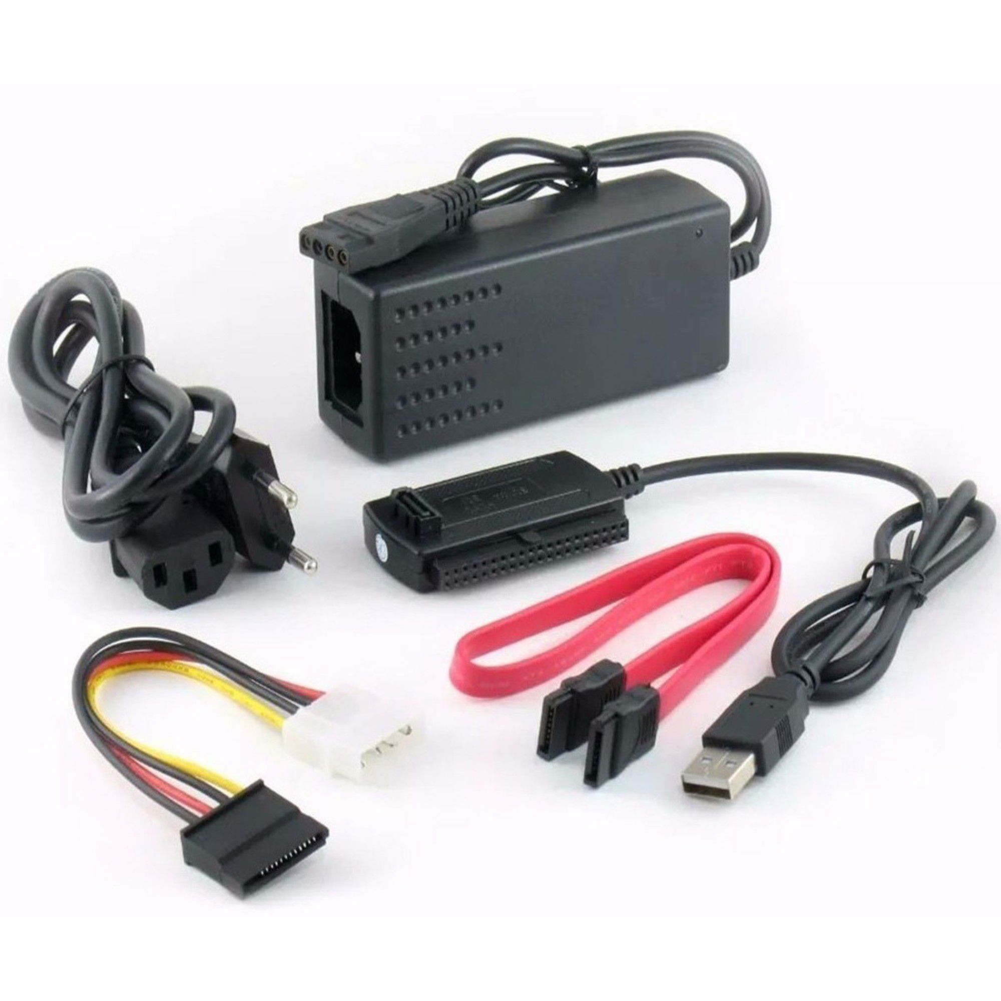 Cabo Adaptador USB 2.0 Hd Conversor P/ Ide Sata Fonte 3 Em 1 - Imagem 3
