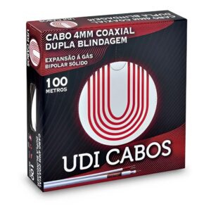 Cabo CFTV Coaxial 4mm UDI Dupla Blindagem 100m