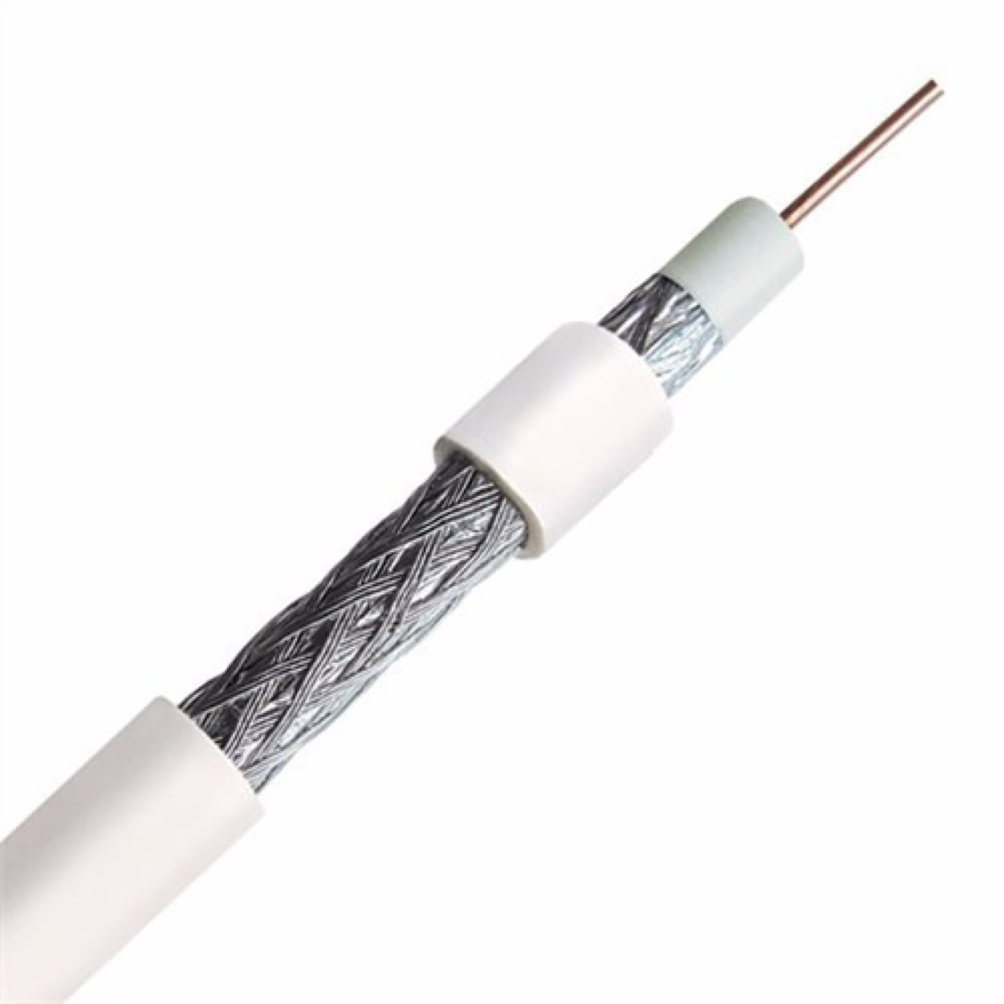 Cabo Coaxial RG6 Branco C/ 10 Metros