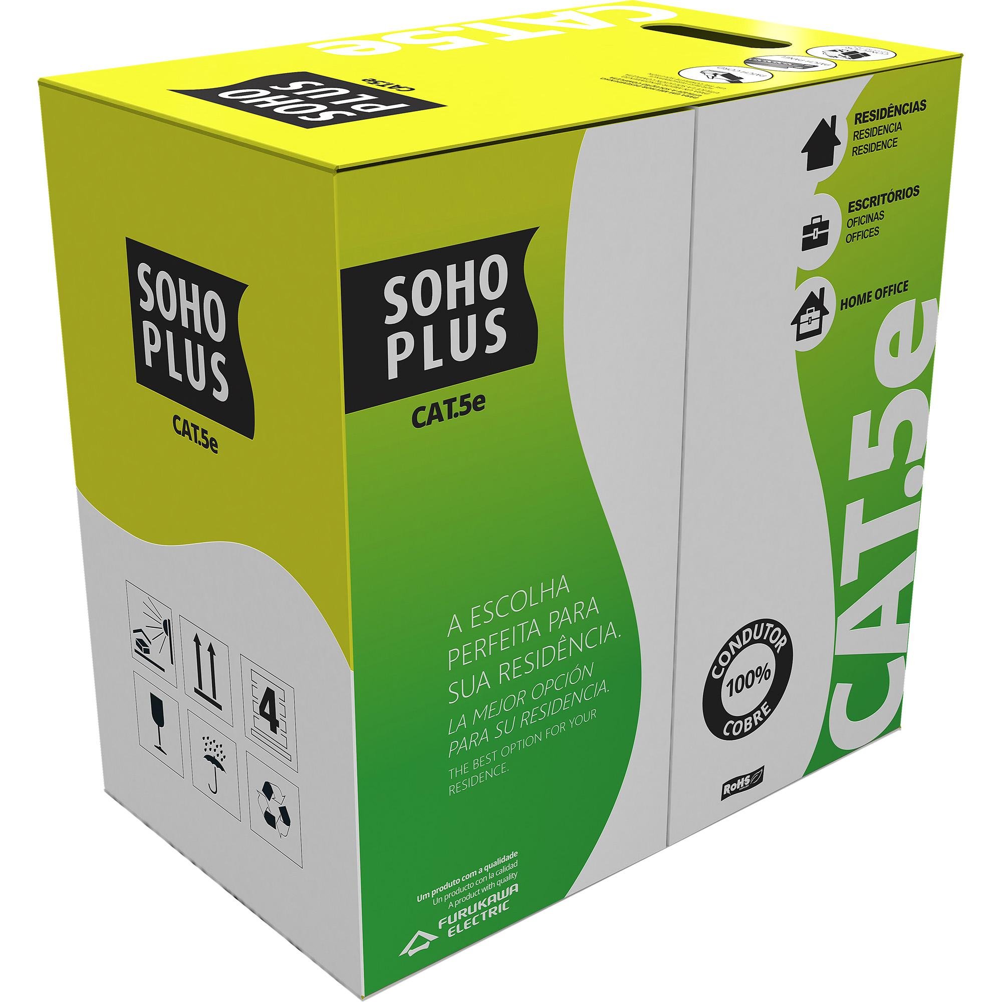 Cabo De Rede Cat5e SohoPlus CMX Azul 305m Furukawa - Imagem 3