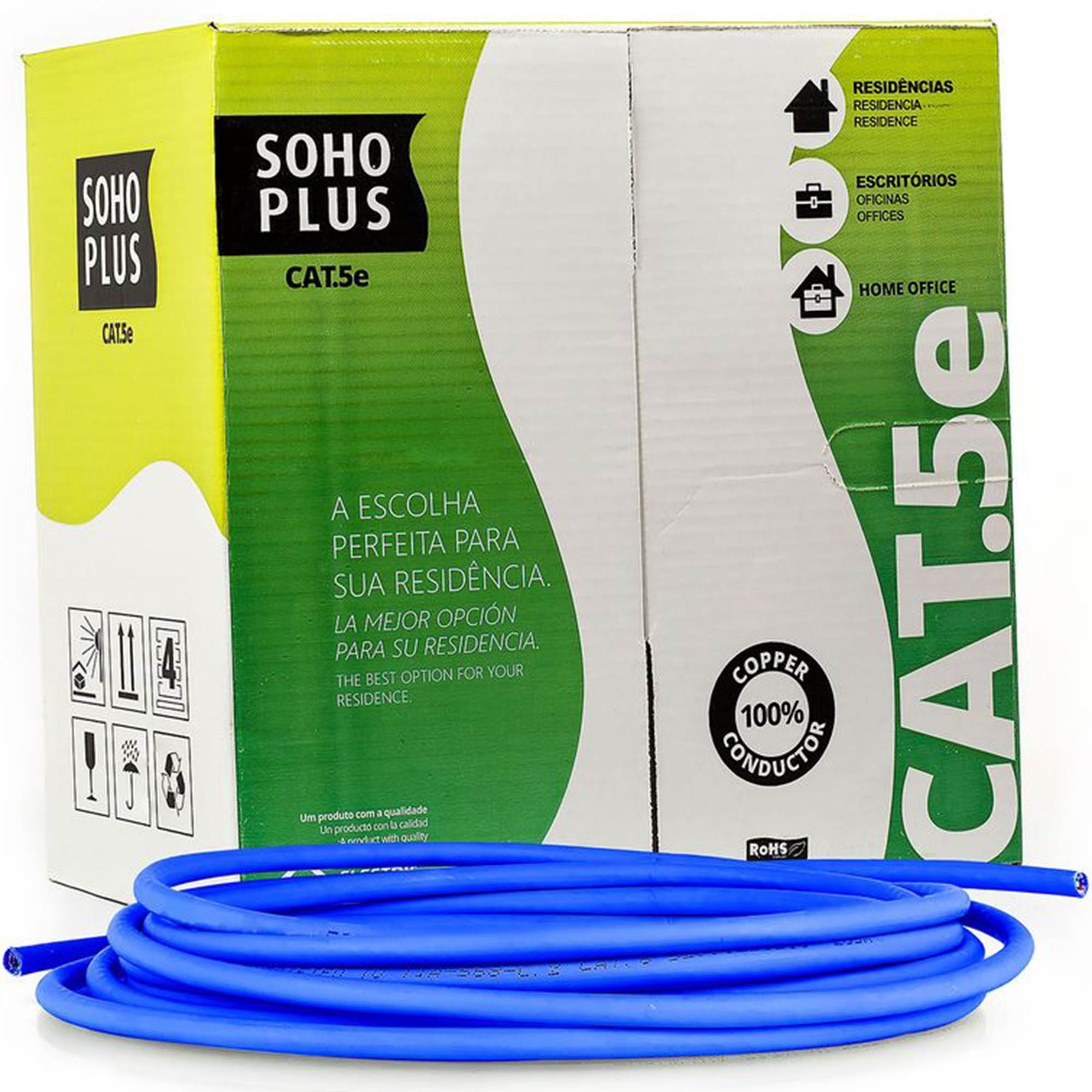 Cabo De Rede Cat5e SohoPlus CMX Azul 305m Furukawa - Imagem 6