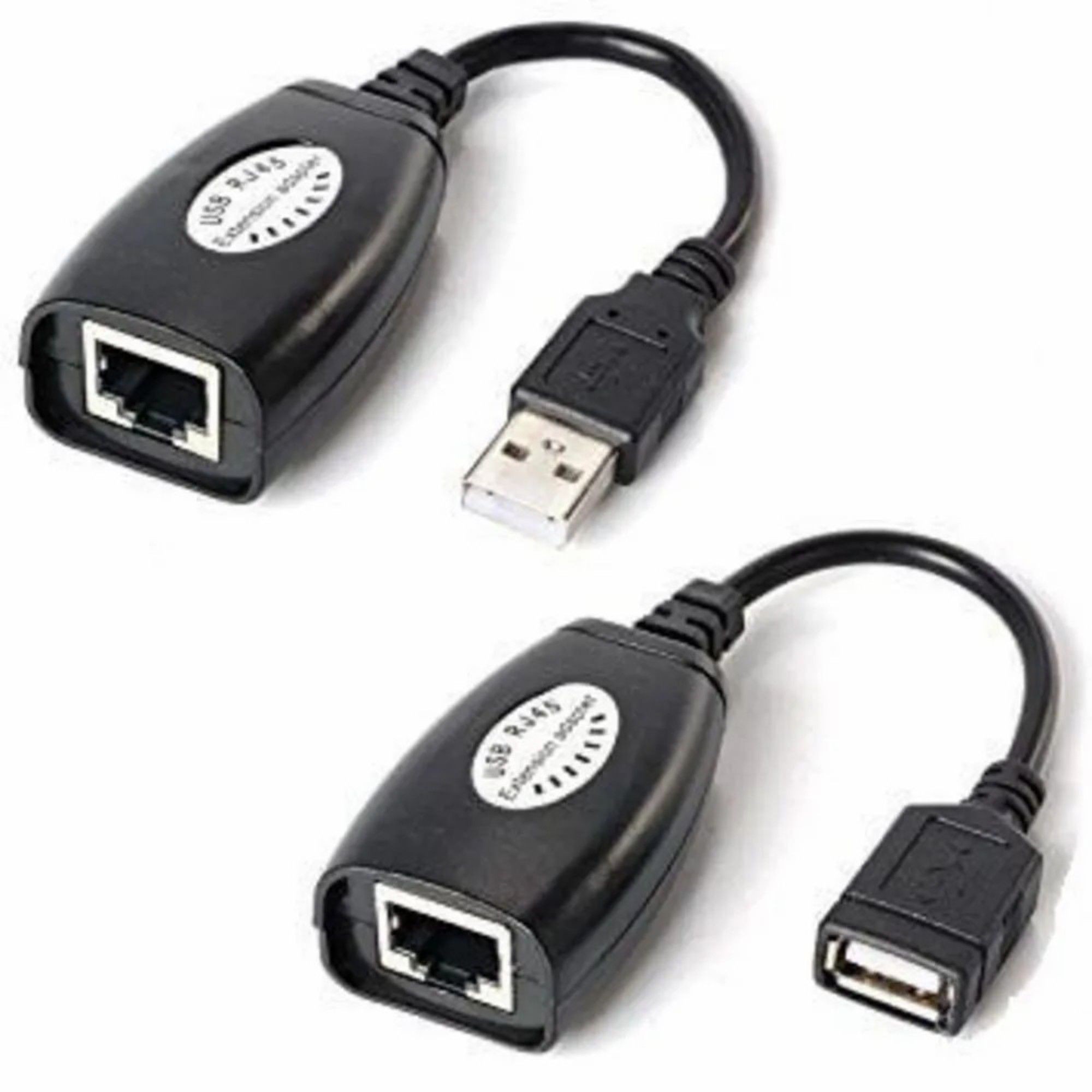 Cabo Extensor Usb 45 Metros Via Cabo De Rede Rj45 Cat5/Cat6