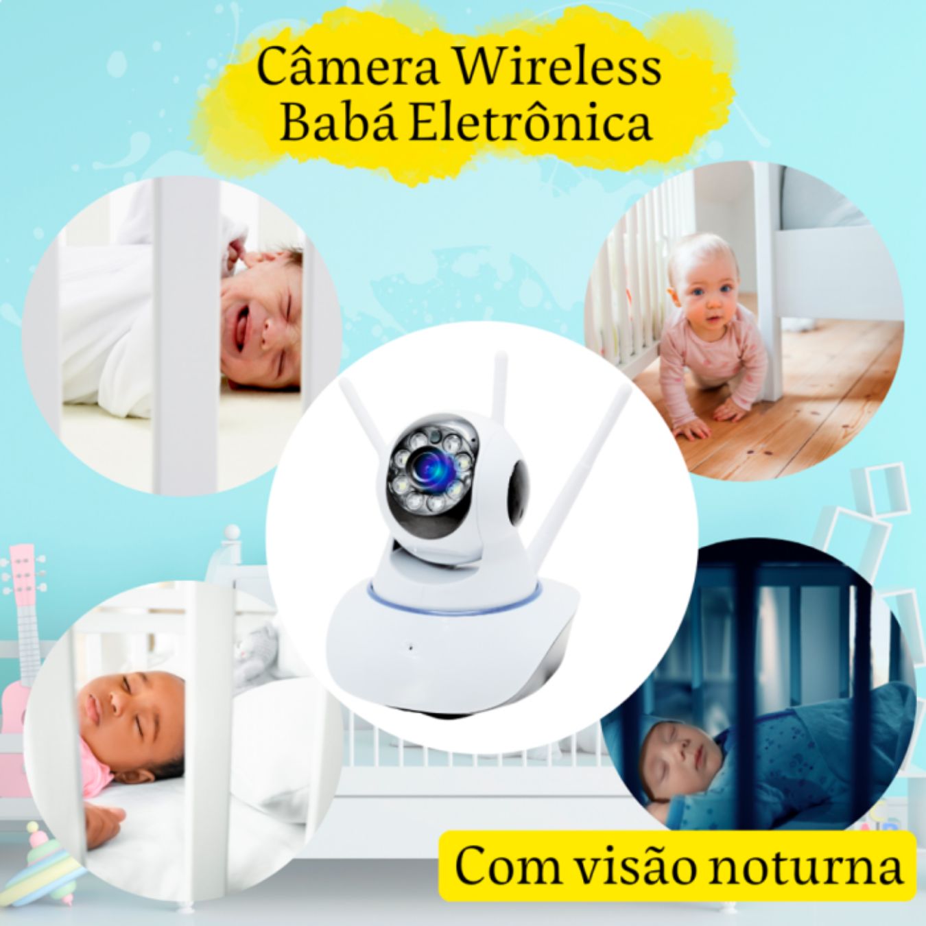 Câmera de segurança IP Zem 3 Antenas Wireless Visão Noturna - Imagem 6