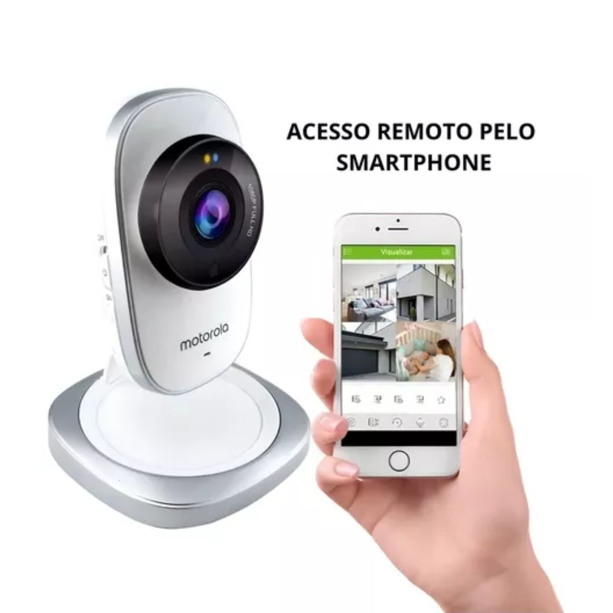 Camera De Seguranca Wi-fi Mdy2000 - Motorola Cor Branco - Imagem 4
