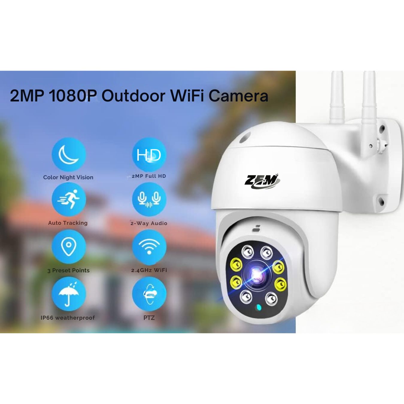 Câmera de Segurança wi-fi Mini Speed Dome Wi-Fi FULL HD RT009 Interno/Externo - Imagem 5