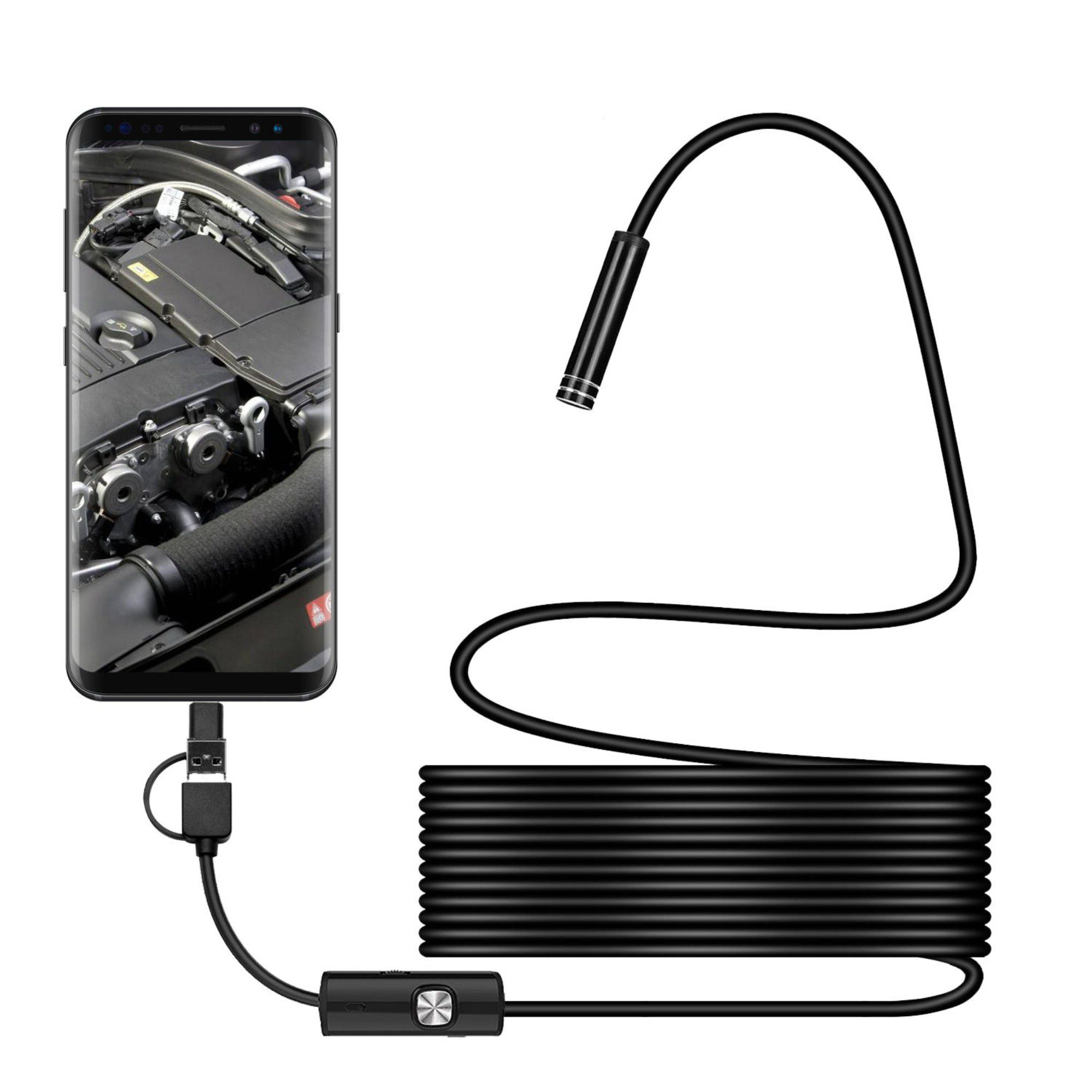 Câmera Sonda Endoscópica P/ Inspeção USB C/ 2 Metros
