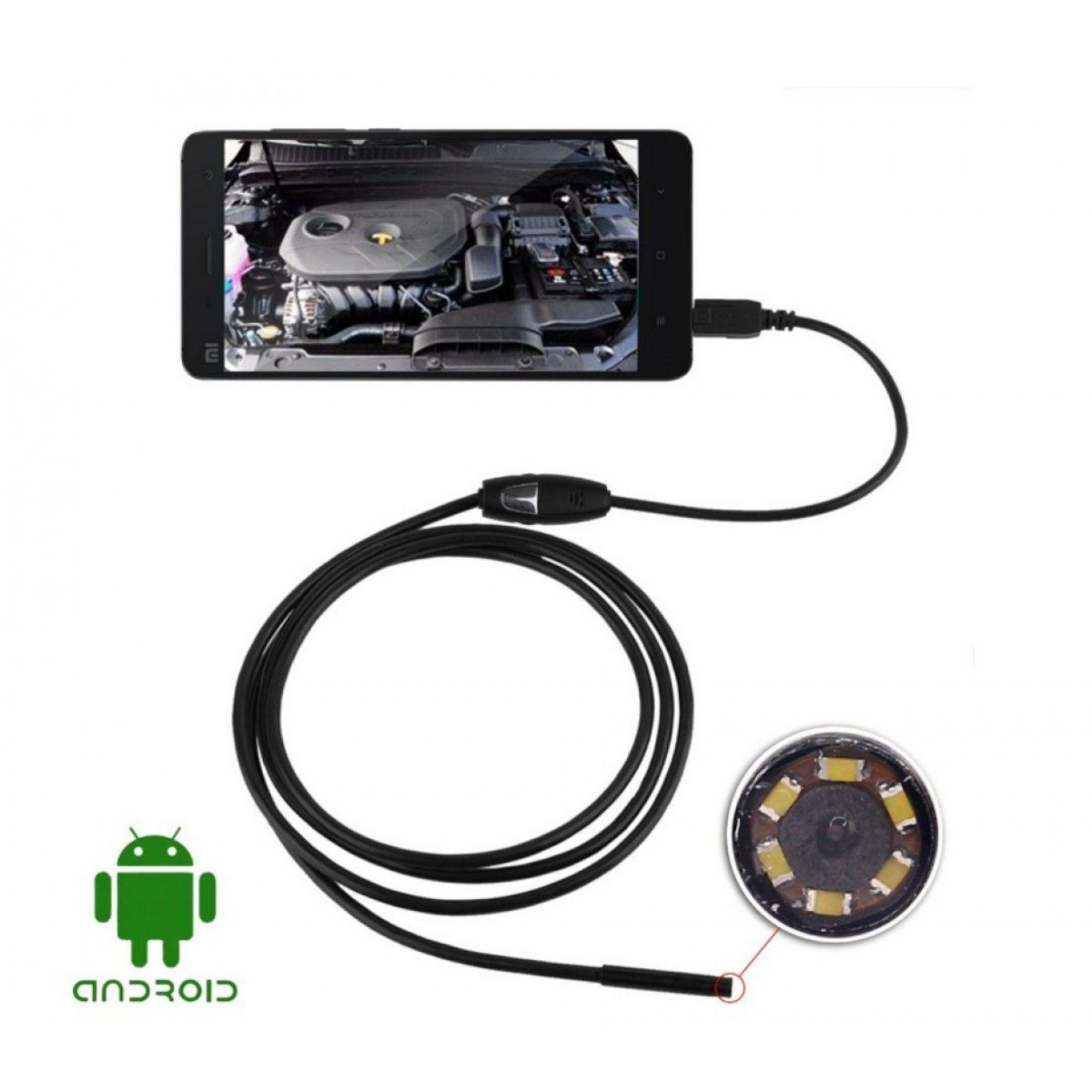 Câmera Sonda Endoscópica P/ Inspeção USB C/ 2 Metros - Imagem 2