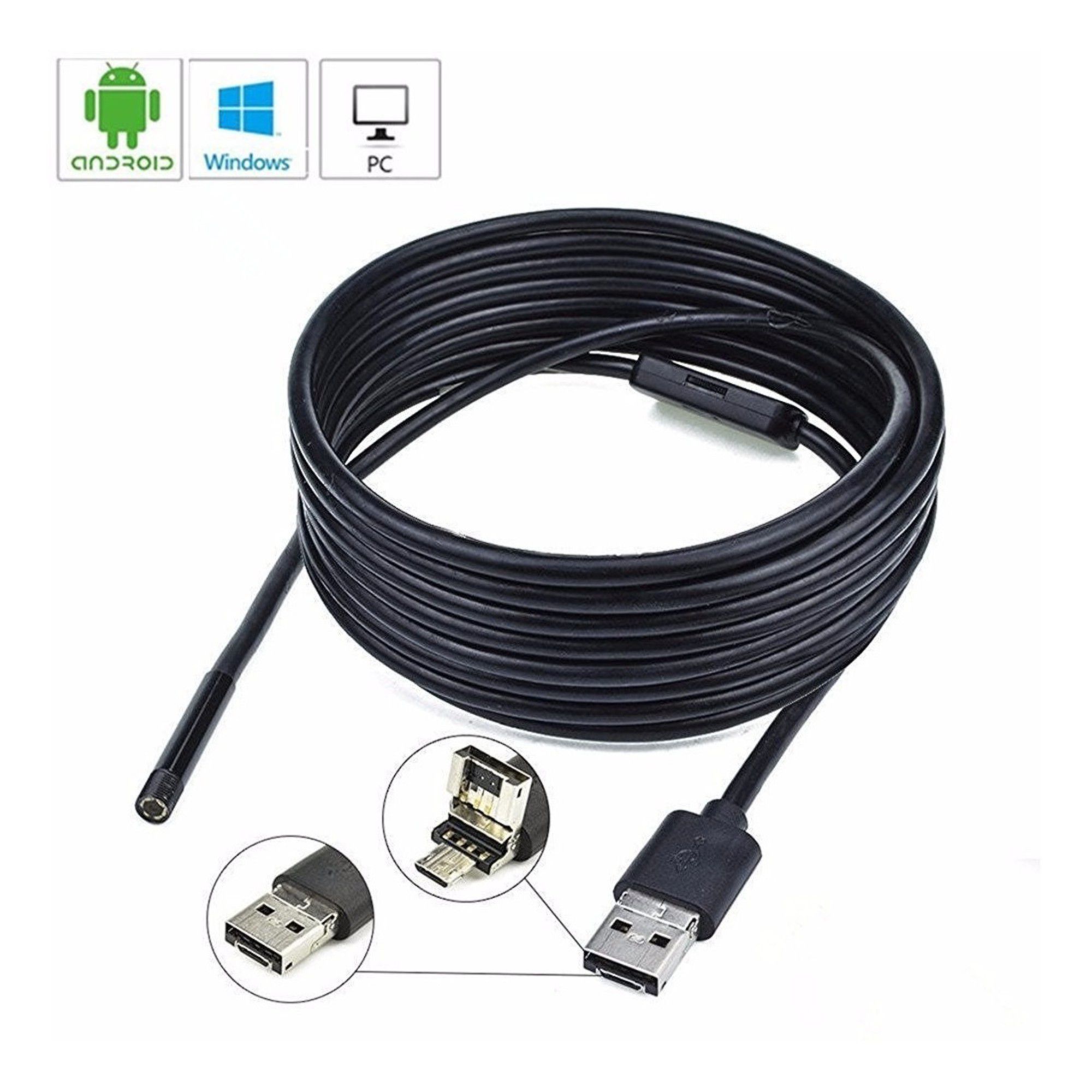 Câmera Sonda Endoscópica P/ Inspeção USB C/ 2 Metros - Imagem 3