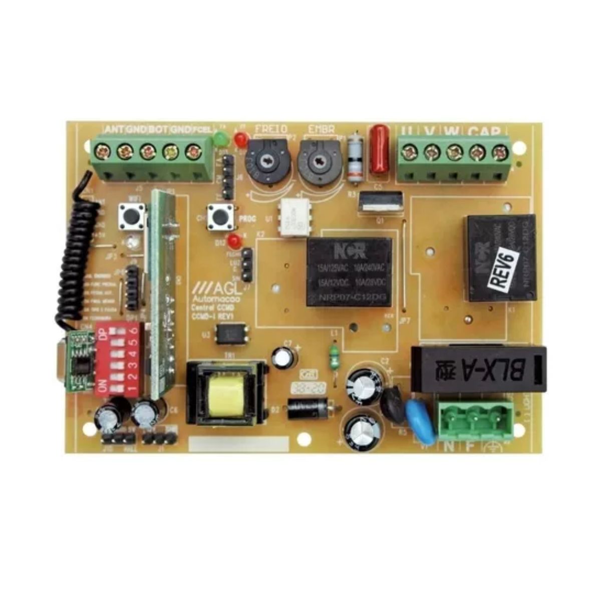 Central Placa Motor Portão Eletrônico Agl Dz Izzy Wifi App Frequência 433mhz 110v/220v