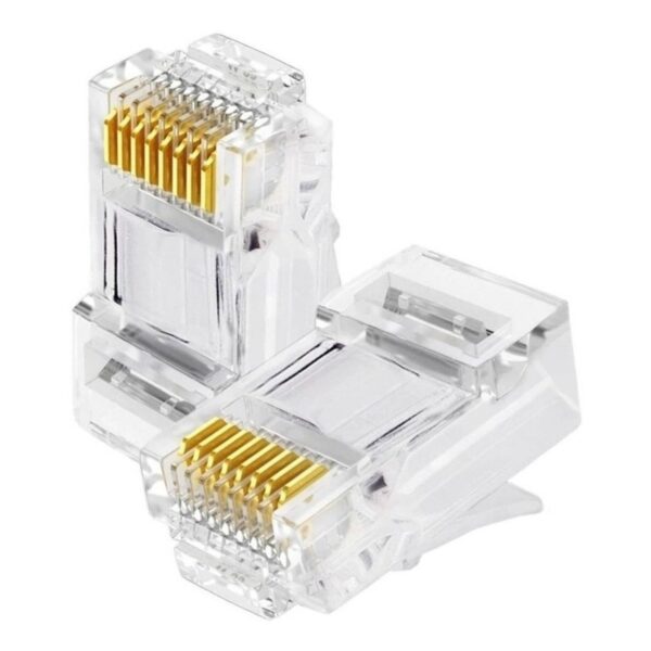 Conector RJ45 Macho Cat5e Para Cabo De Rede Vazado - Image 3