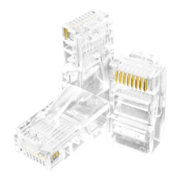 Conector RJ45 Macho Cat5e Para Cabo De Rede Vazado - Image 4