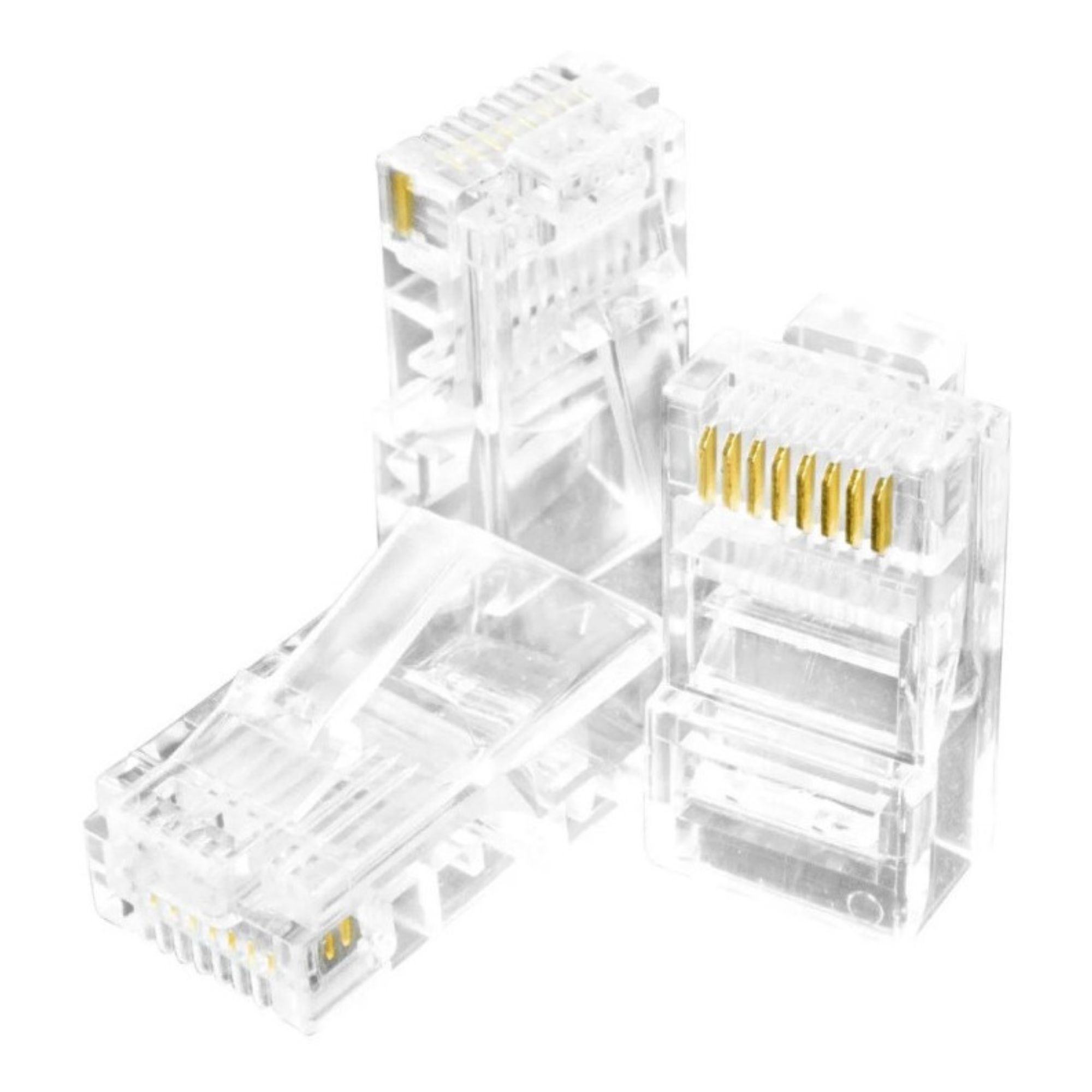 Conector RJ45 Macho Cat5e Para Cabo De Rede Vazado - Imagem 4