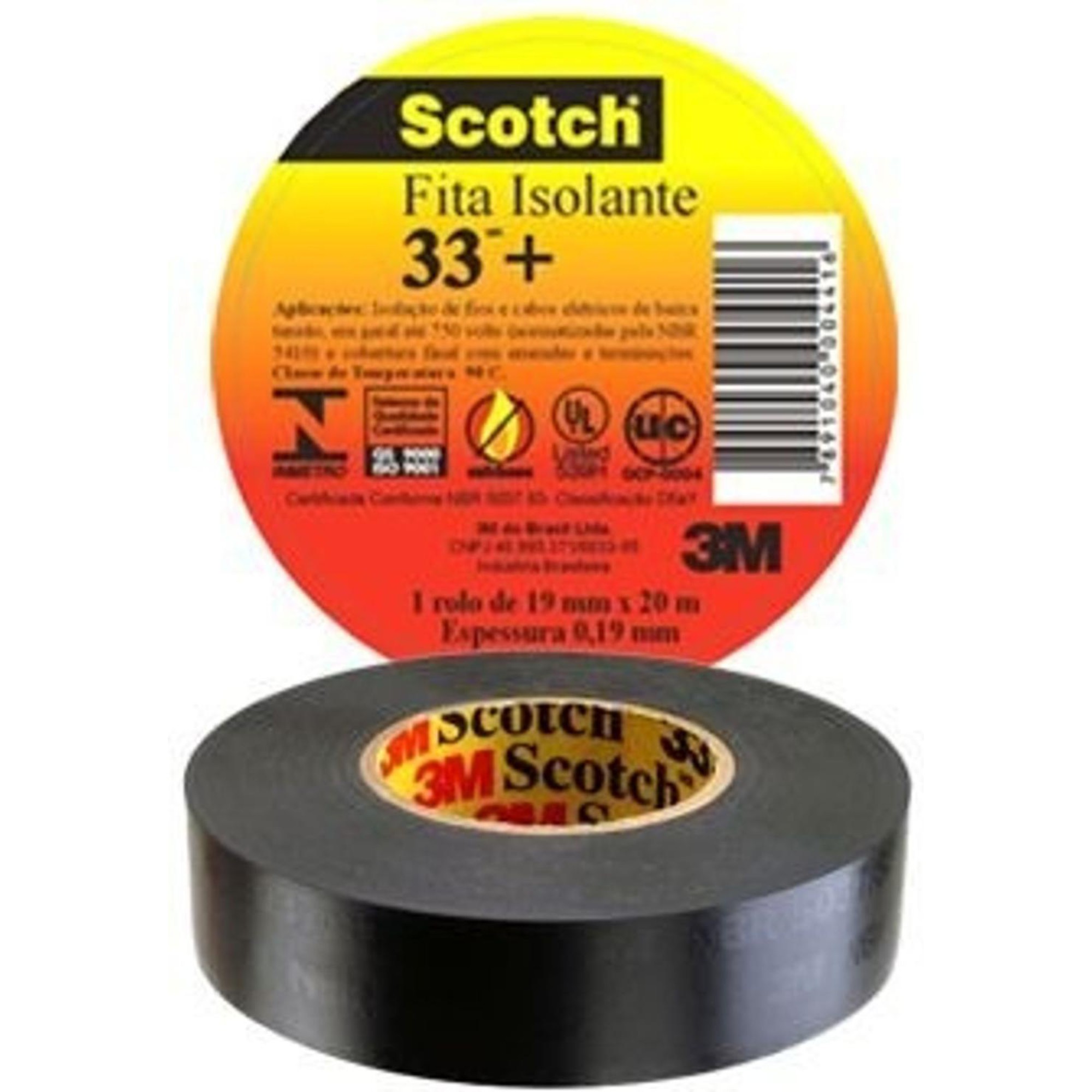Fita Isolante Profissional 3M 33+ Scotch 105°c 20 Metros - Imagem 4