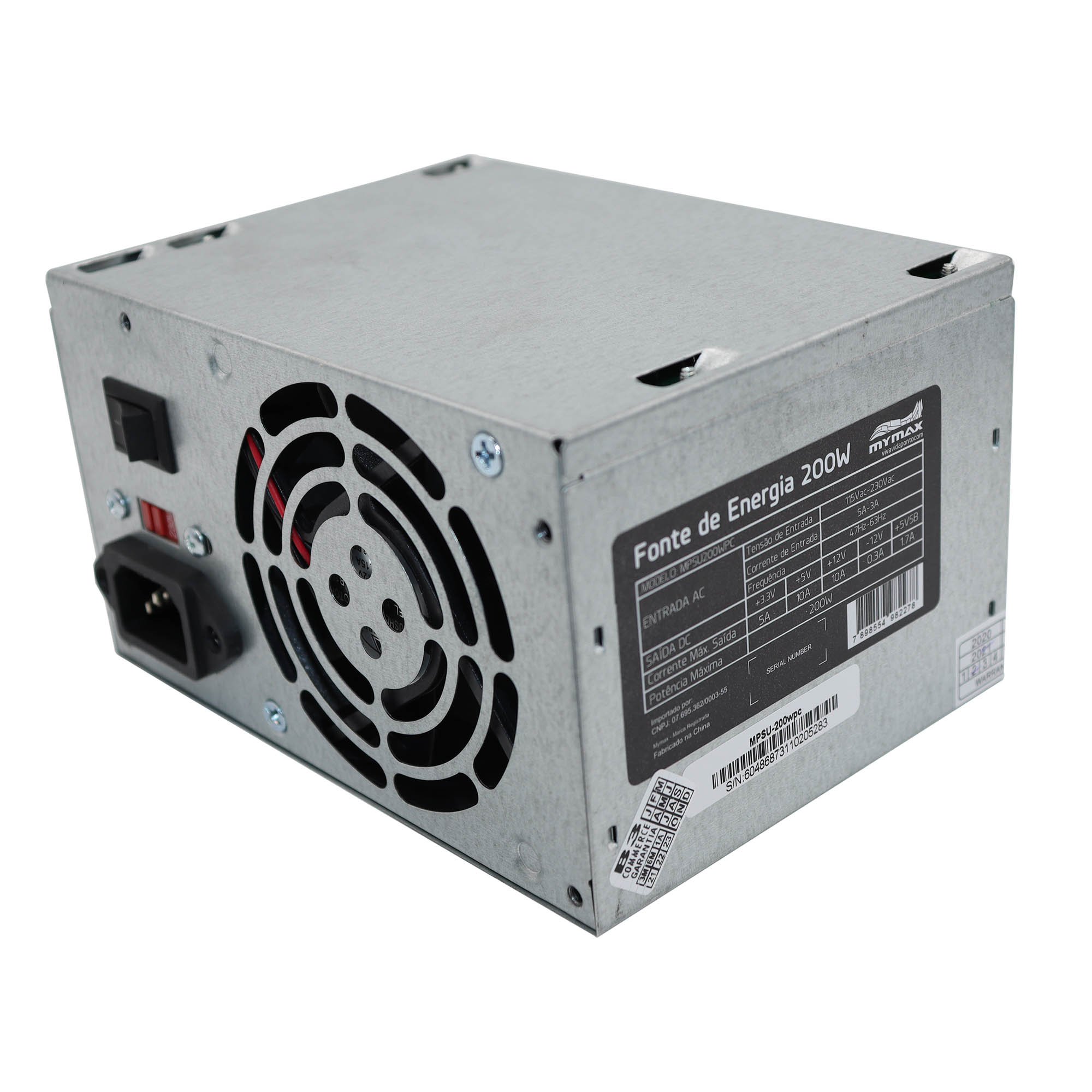 Fonte Atx 12v 200w Ultra Silence P/ Pc Gamer Bivolt