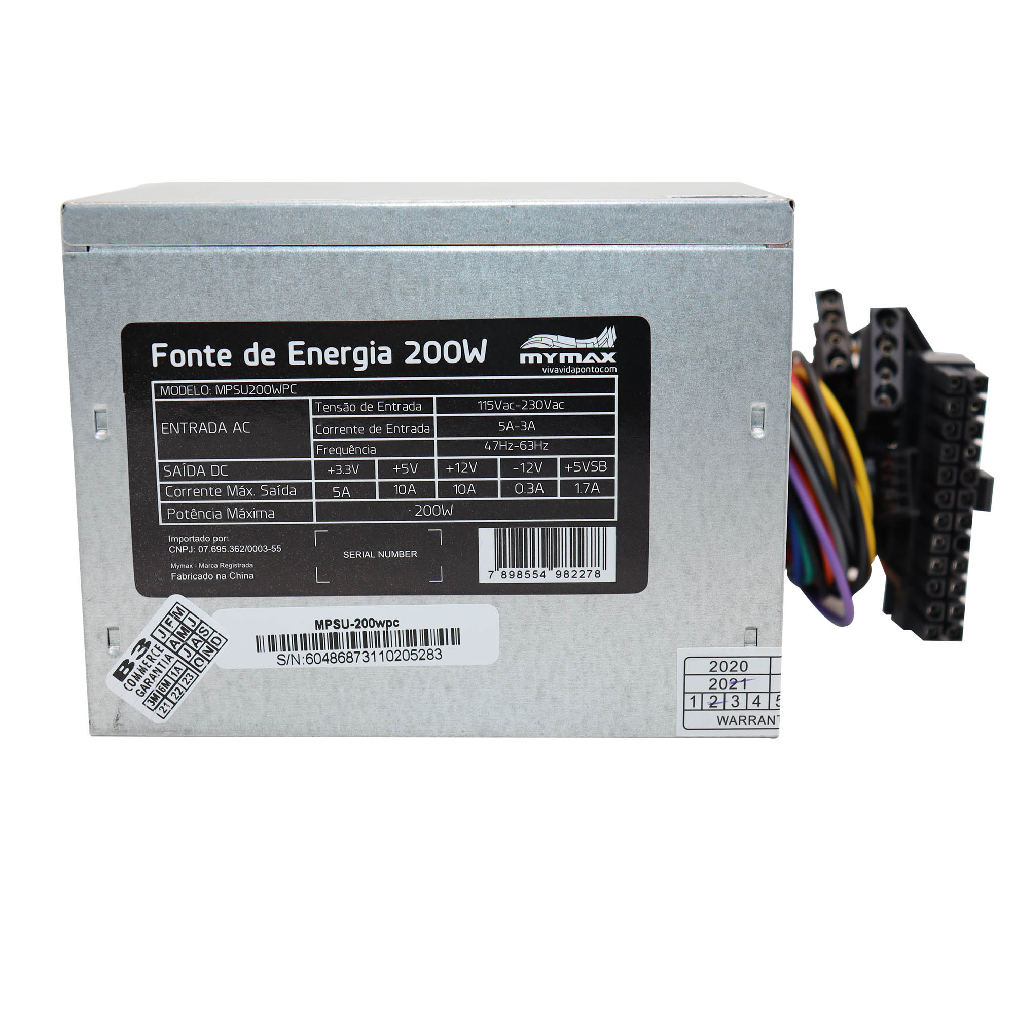 Fonte Atx 12v 200w Ultra Silence P/ Pc Gamer Bivolt - Imagem 3