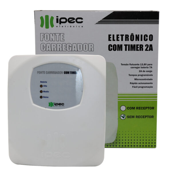 Fonte Carregador Ipec Fechadura Eletromagnética Com Timer 2a - Imagem 2