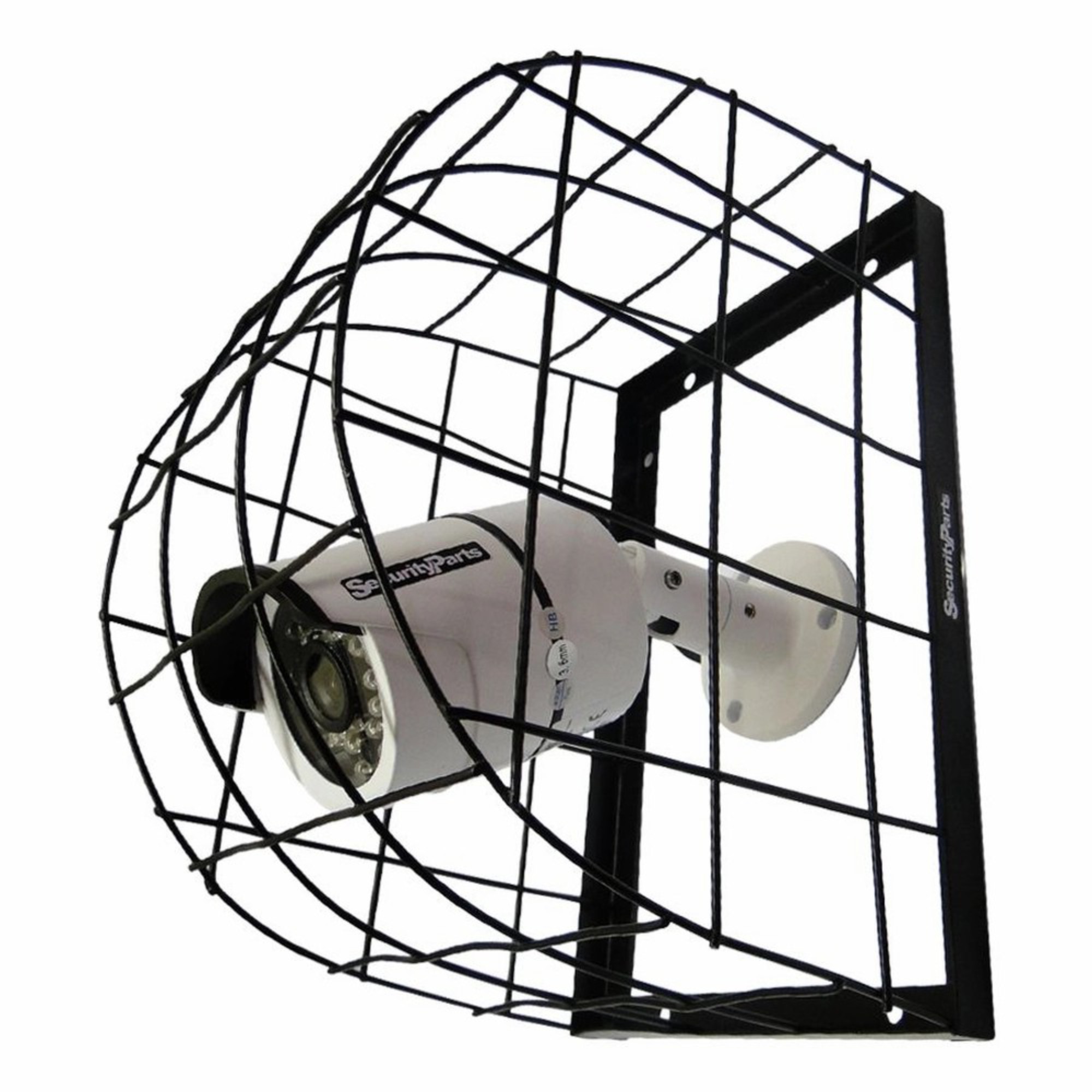 Grade Proteção Formato Oval P/ De Câmera De Segurança Preto - Imagem 2