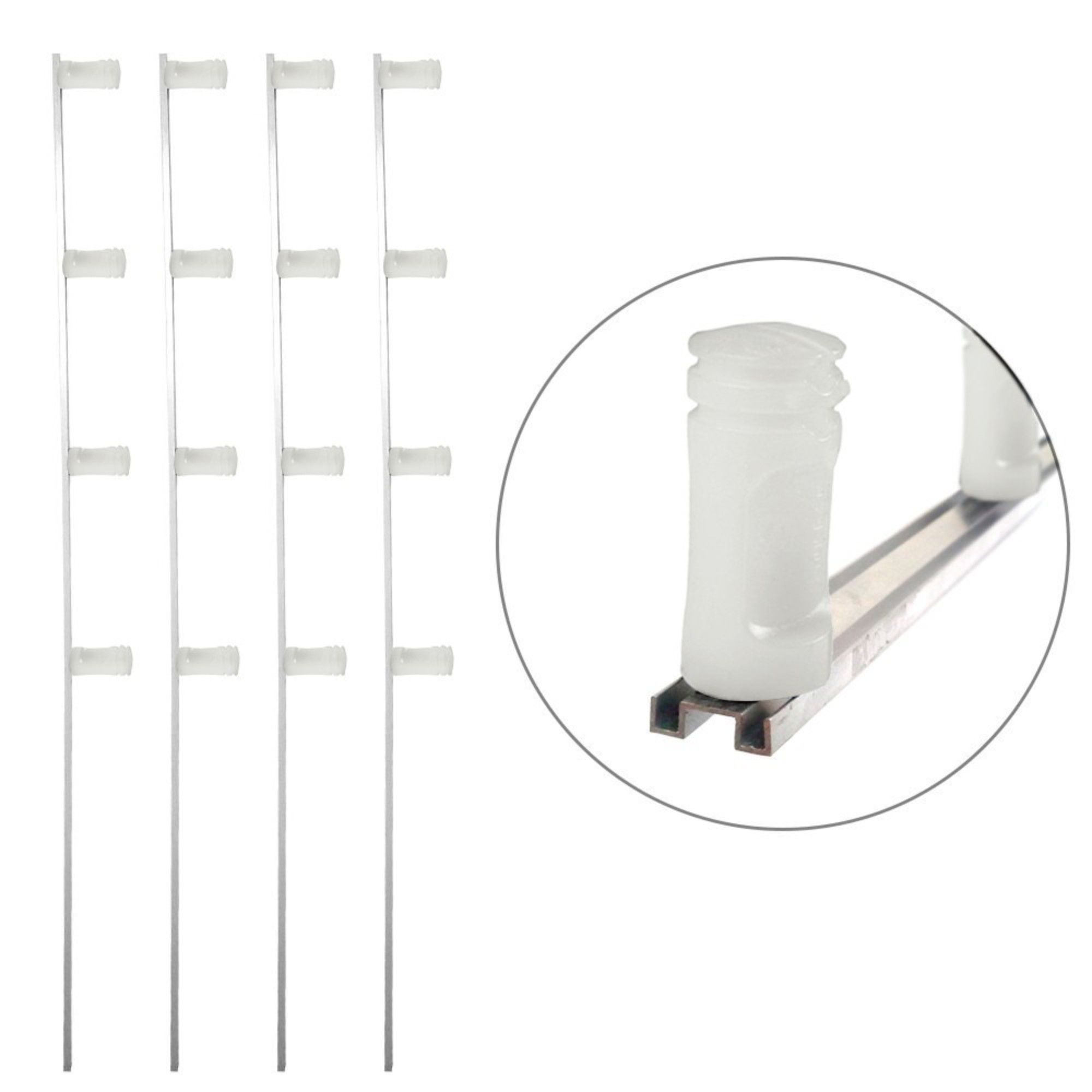 Haste Para Cerca Elétrica 04 Isoladores Reforçada 75cm - Imagem 3