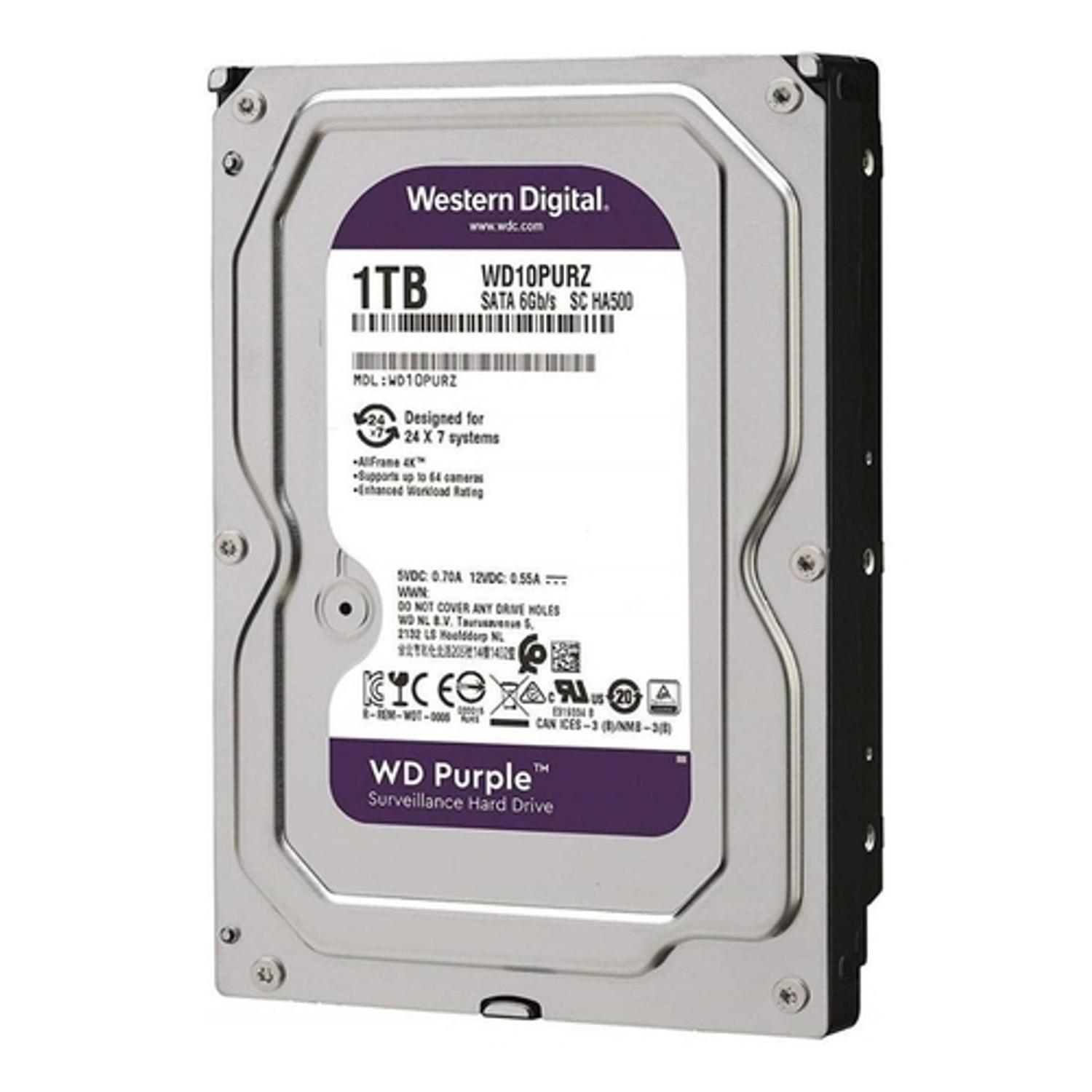 HD 1TB Interno 3.5″ SATA WD Purple Surveillance