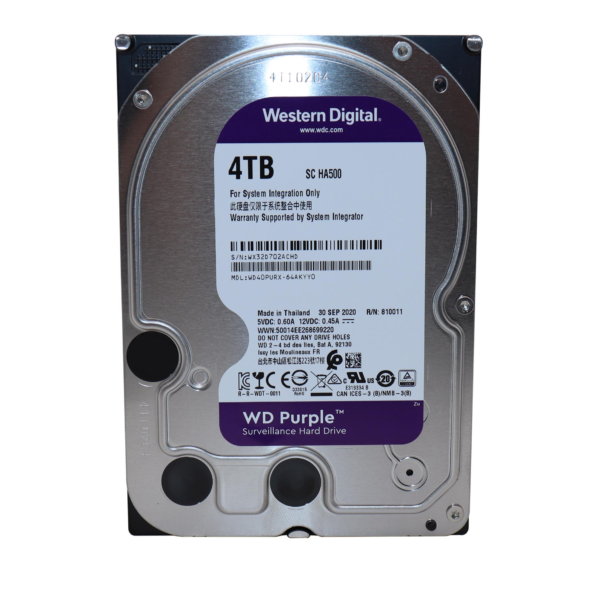 HD 4TB Interno 3.5″ SATA WD Purple Surveillance