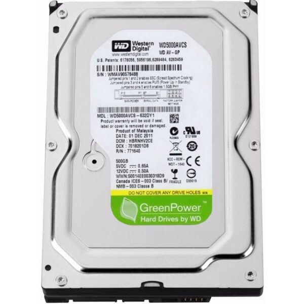 HD 500GB Western Digital Interno 3.5" Sata