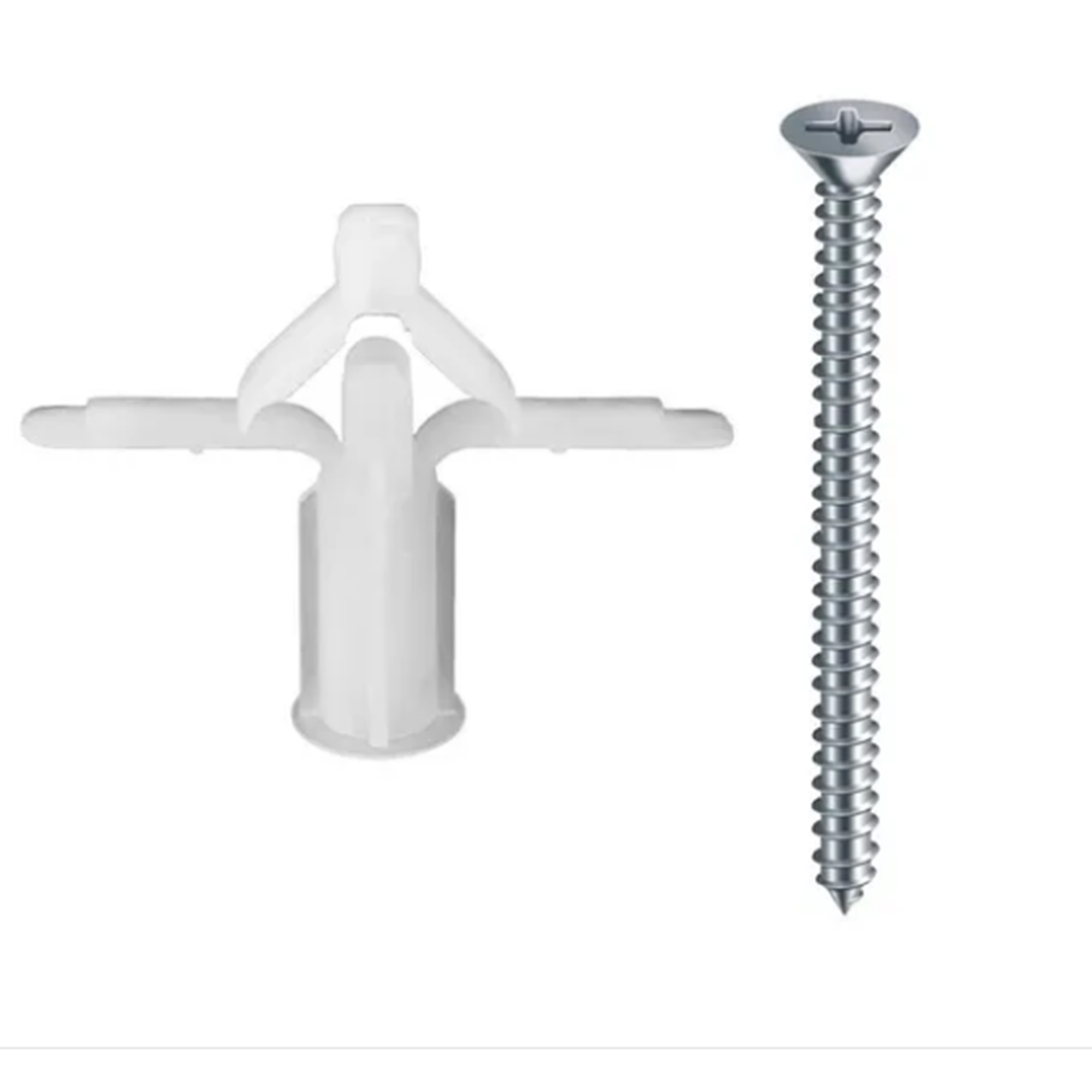 Bucha Com Aba Para Gesso Drywall 4-16mm Com Parafuso Philips