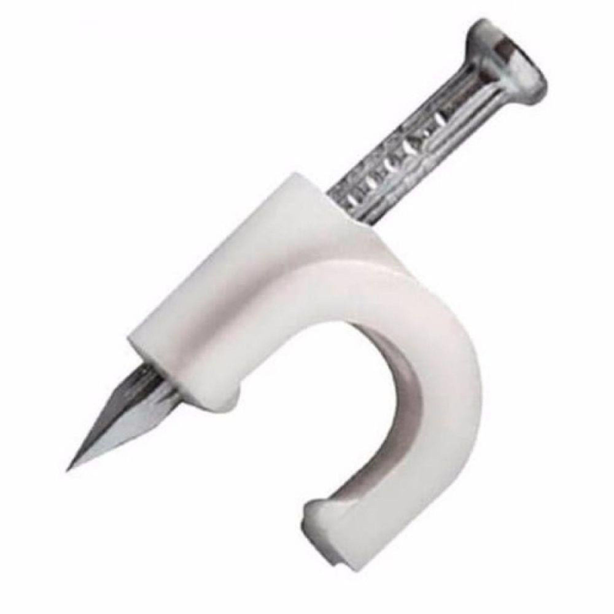 Grampo Fixa Fio P/ Cabo Coaxial RG6 5mm C/ 100 - Imagem 2