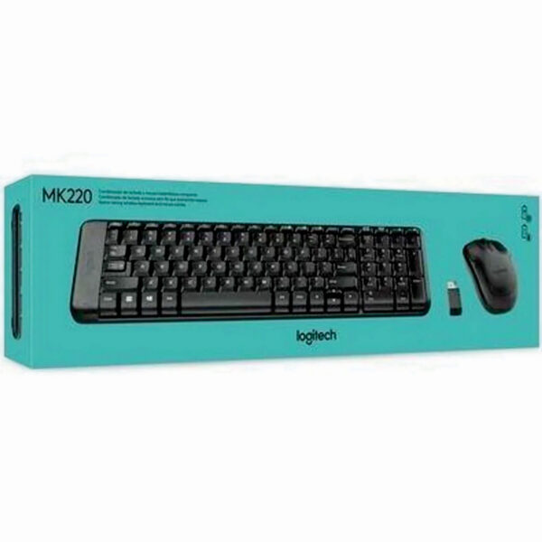 Kit de Teclado e Mouse Sem Fio MK220 Português Brasil Preto Logitech - Image 3