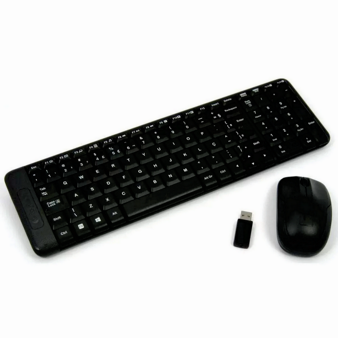 Kit de Teclado e Mouse Sem Fio MK220 Português Brasil Preto Logitech