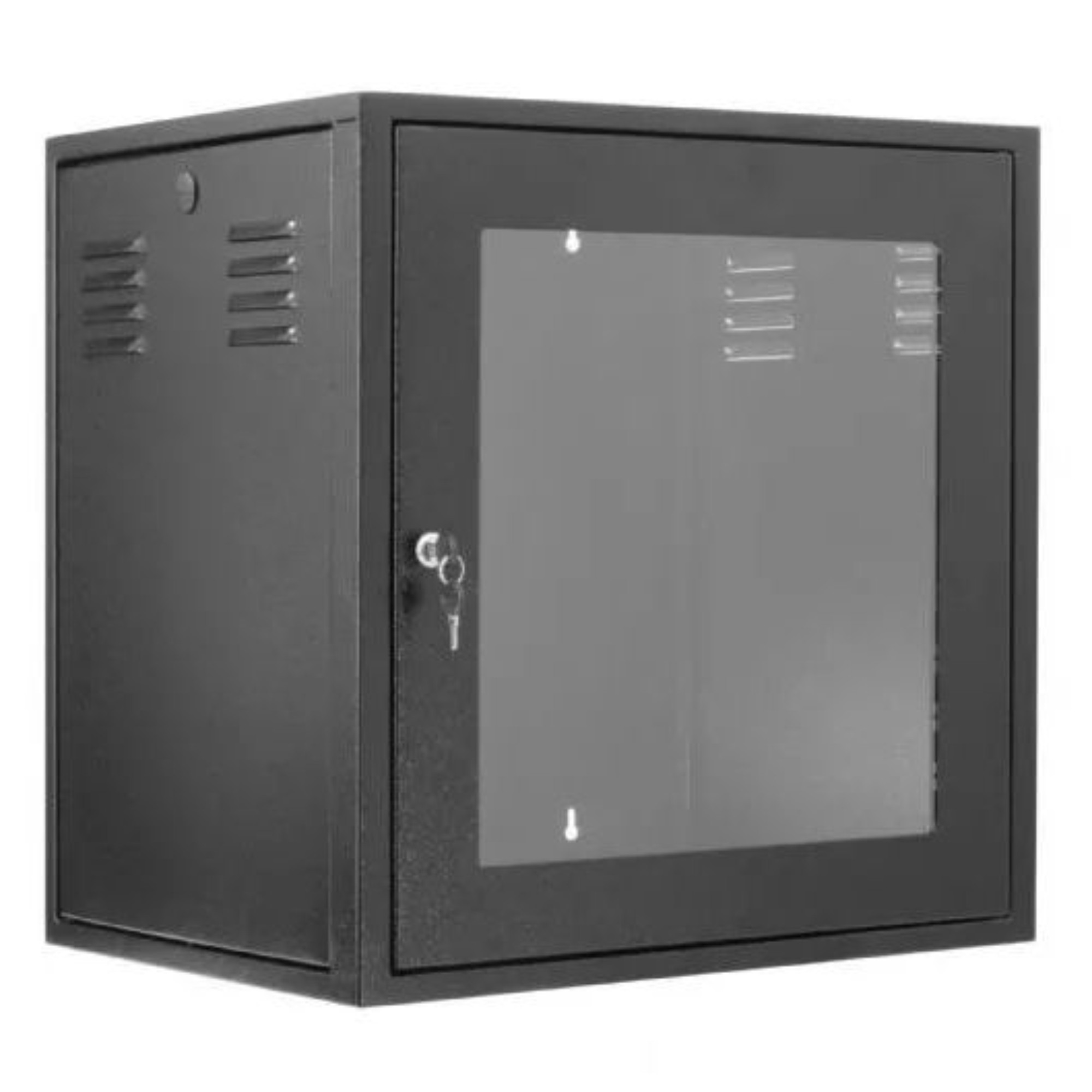 Mini Rack 19″ 12u 400mm Porta Acrílica Com Fechadura