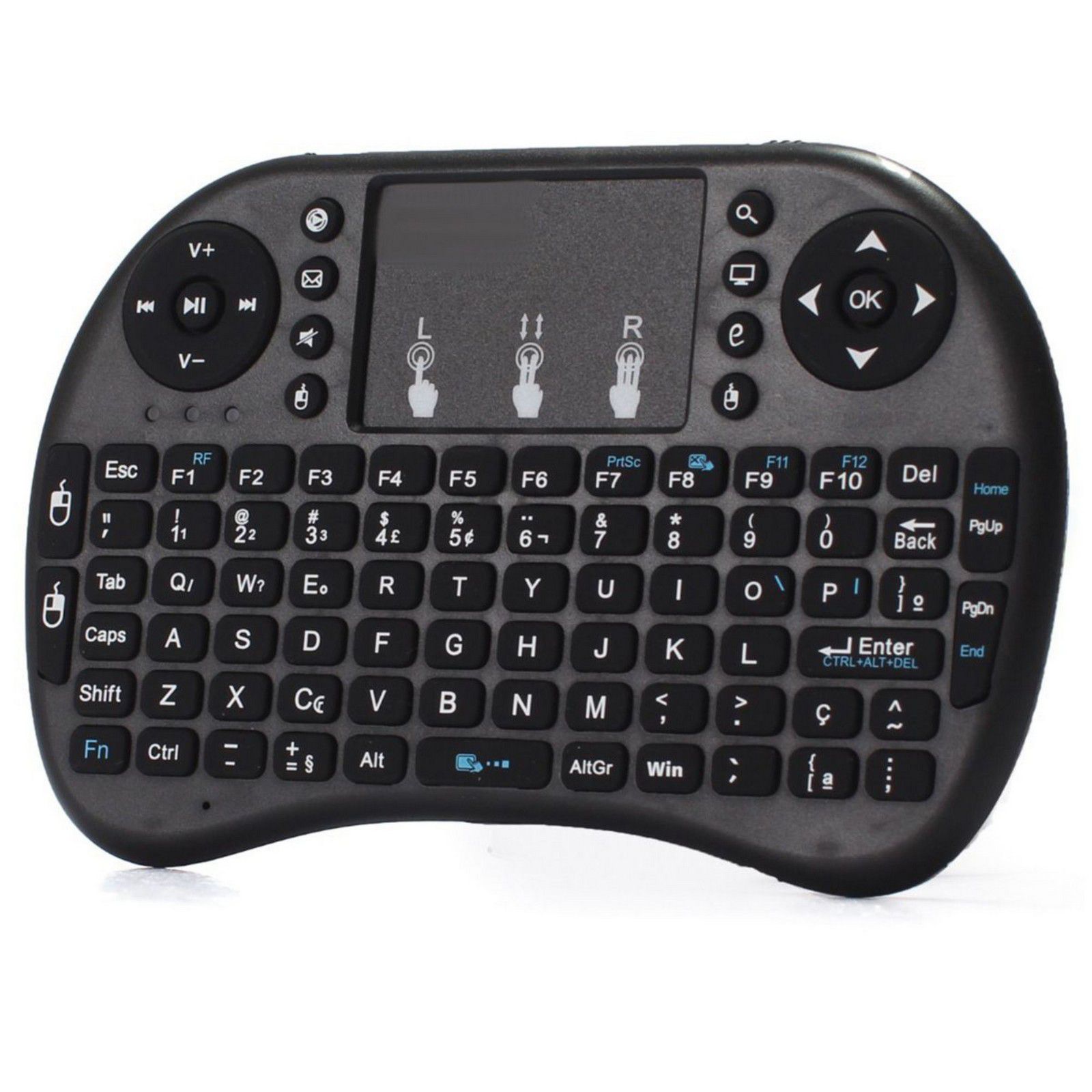 Mini Teclado Keyboard Iluminado Recarregável Wireless P/ Tv Box Smart TV Notebook