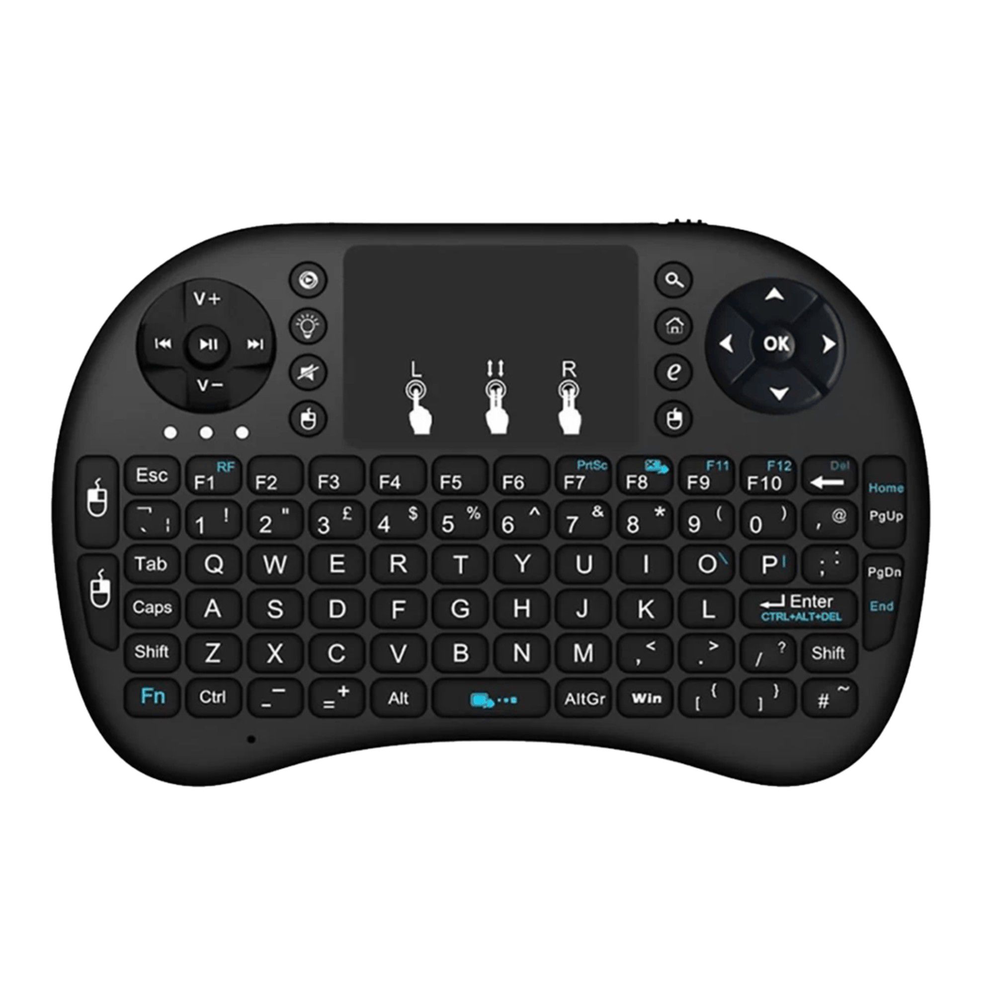 Mini Teclado Keyboard Iluminado Recarregável Wireless P/ Tv Box Smart TV Notebook - Imagem 3