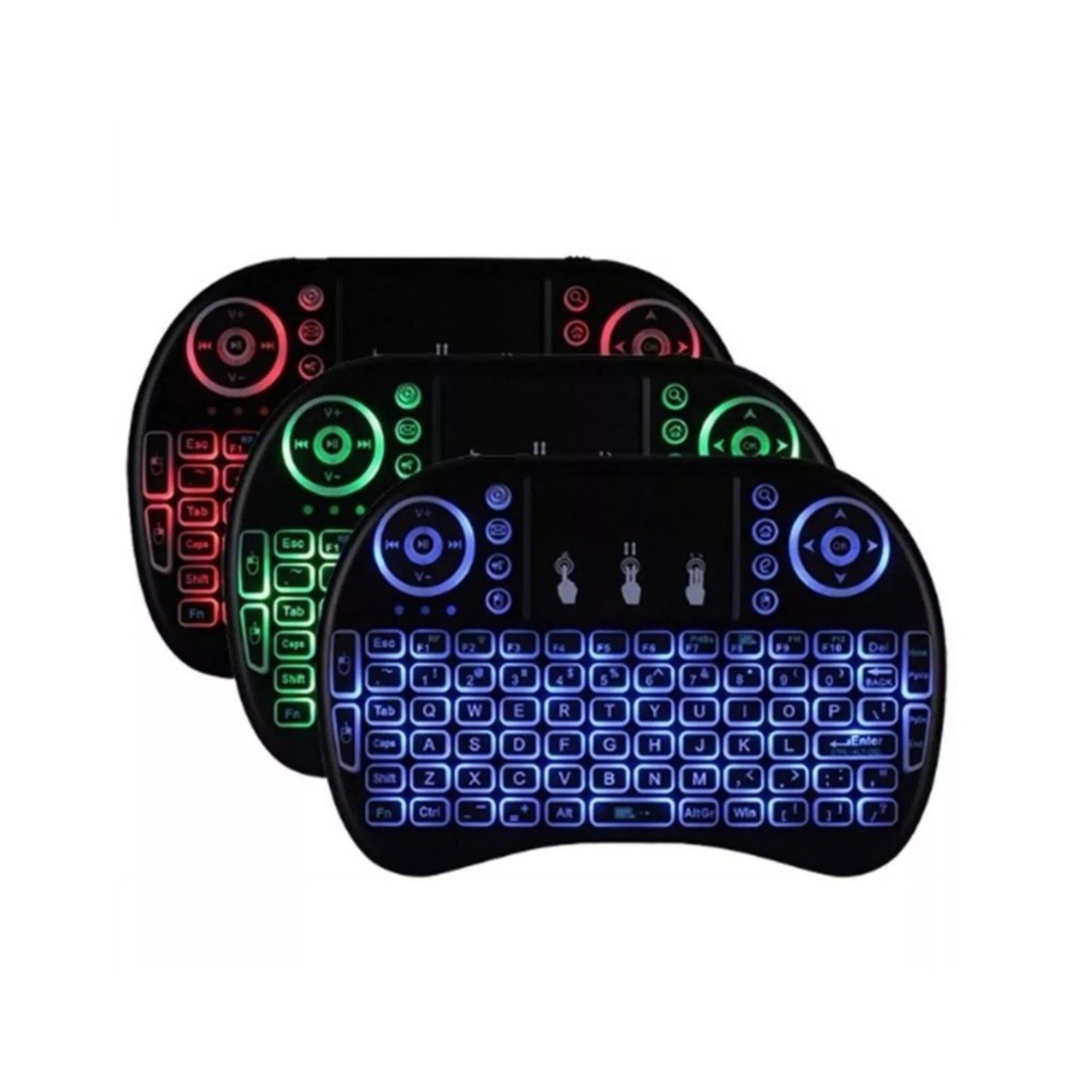Mini Teclado Keyboard Iluminado Recarregável Wireless P/ Tv Box Smart TV Notebook - Imagem 4