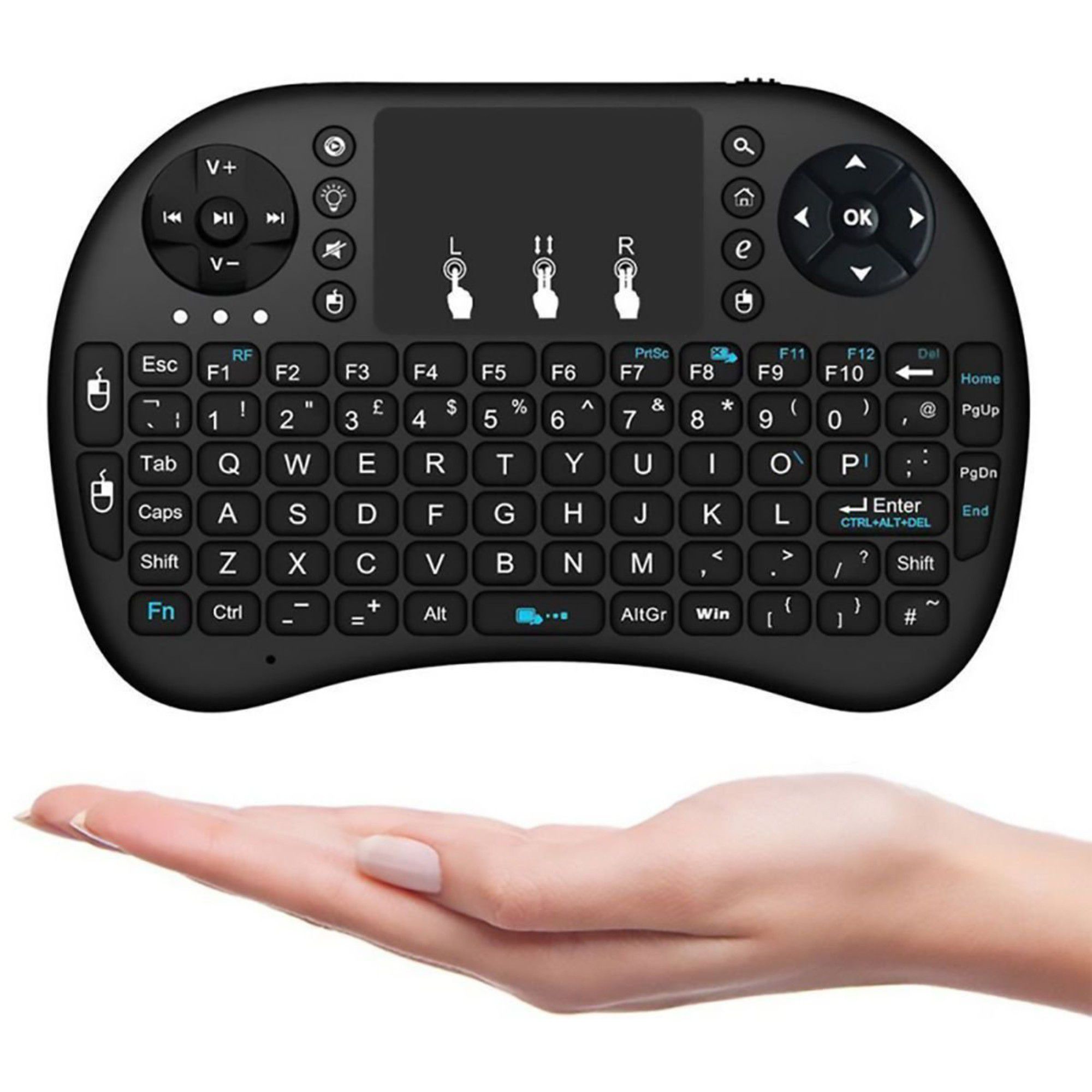Mini Teclado Keyboard Iluminado Recarregável Wireless P/ Tv Box Smart TV Notebook - Imagem 5