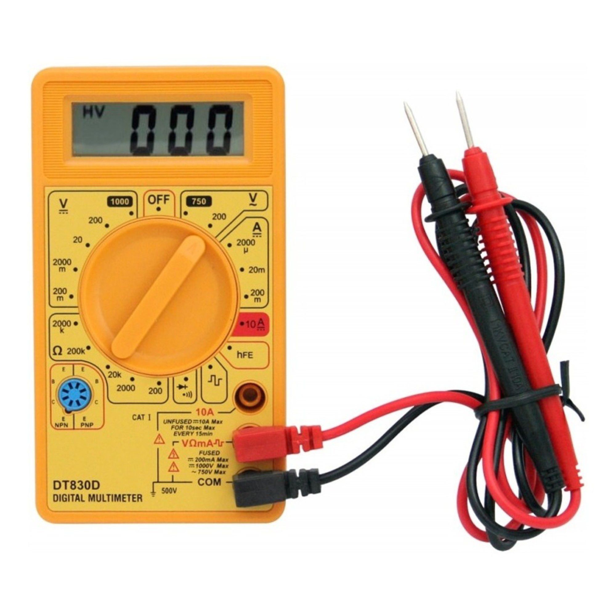 Multímetro Digital C/ Ponta de Teste Tensão AC e DC - Imagem 3
