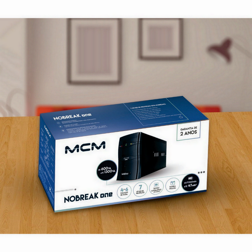 Nobreak MCM UPS One 600VA Trivolt 115/127/220Vca - Imagem 9