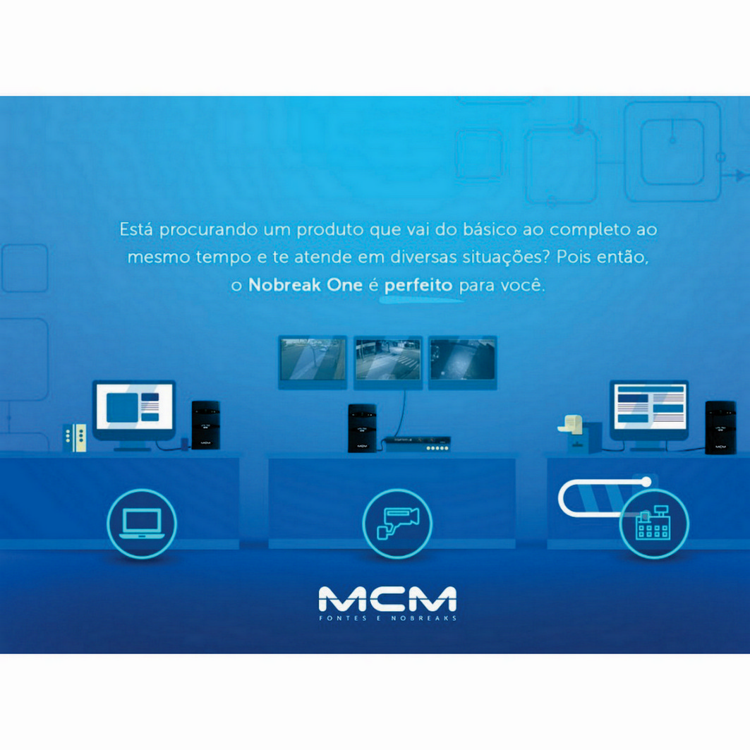 Nobreak MCM UPS One 600VA Trivolt 115/127/220Vca - Imagem 7