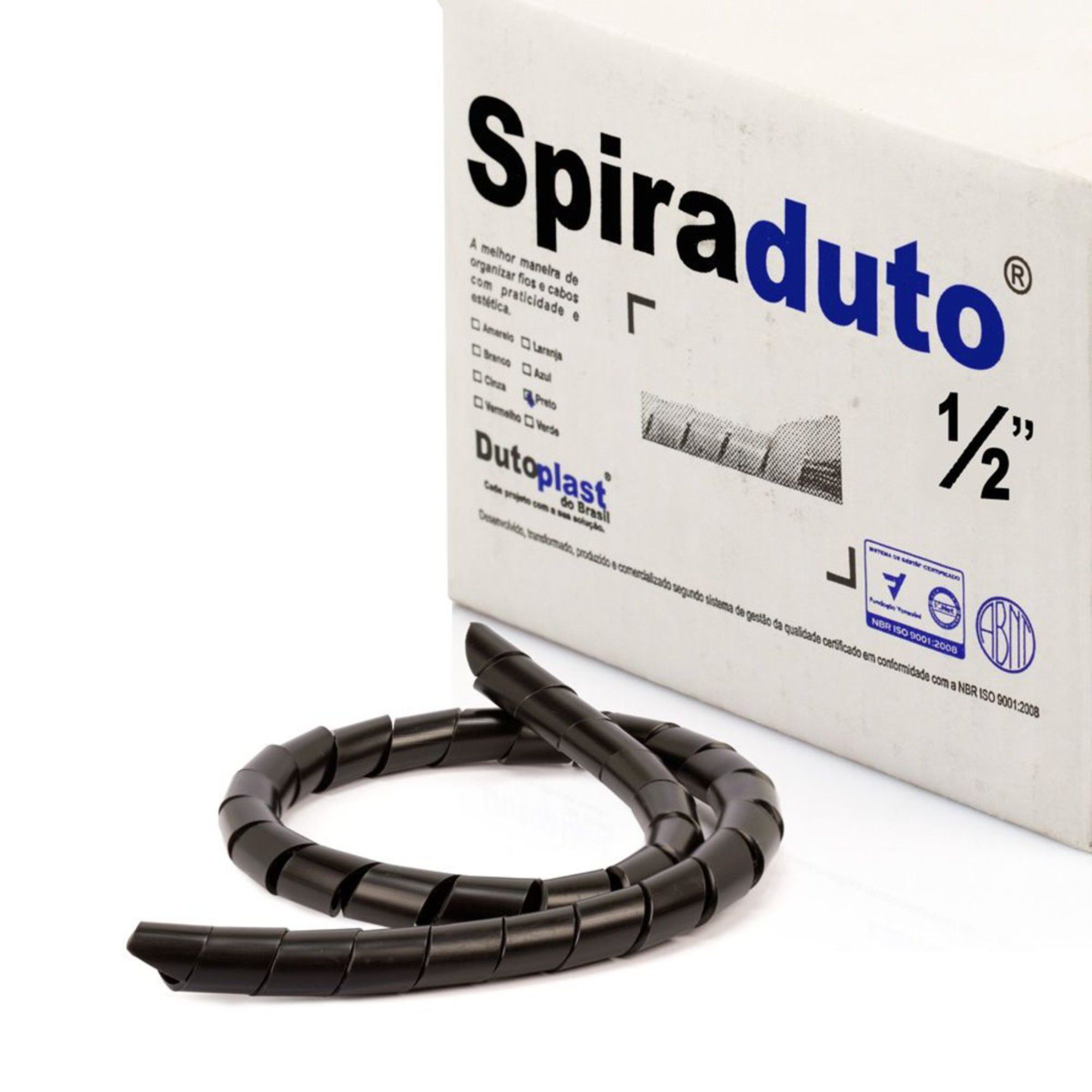 Organizador De Cabos Espiral Spiraduto 1/2 Branco 2 Metros